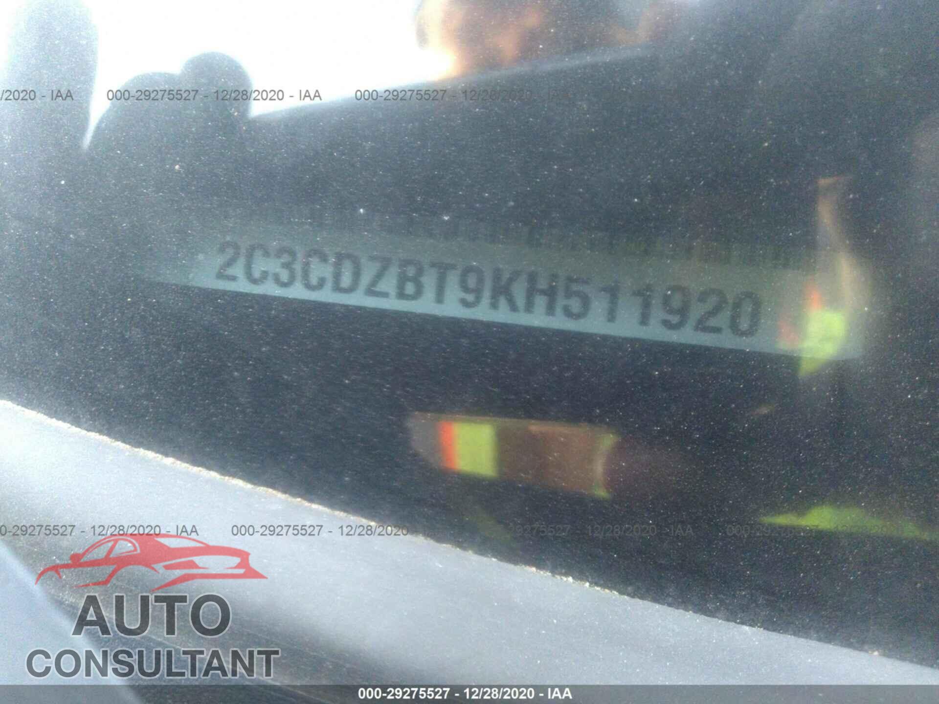 DODGE CHALLENGER 2019 - 2C3CDZBT9KH511920