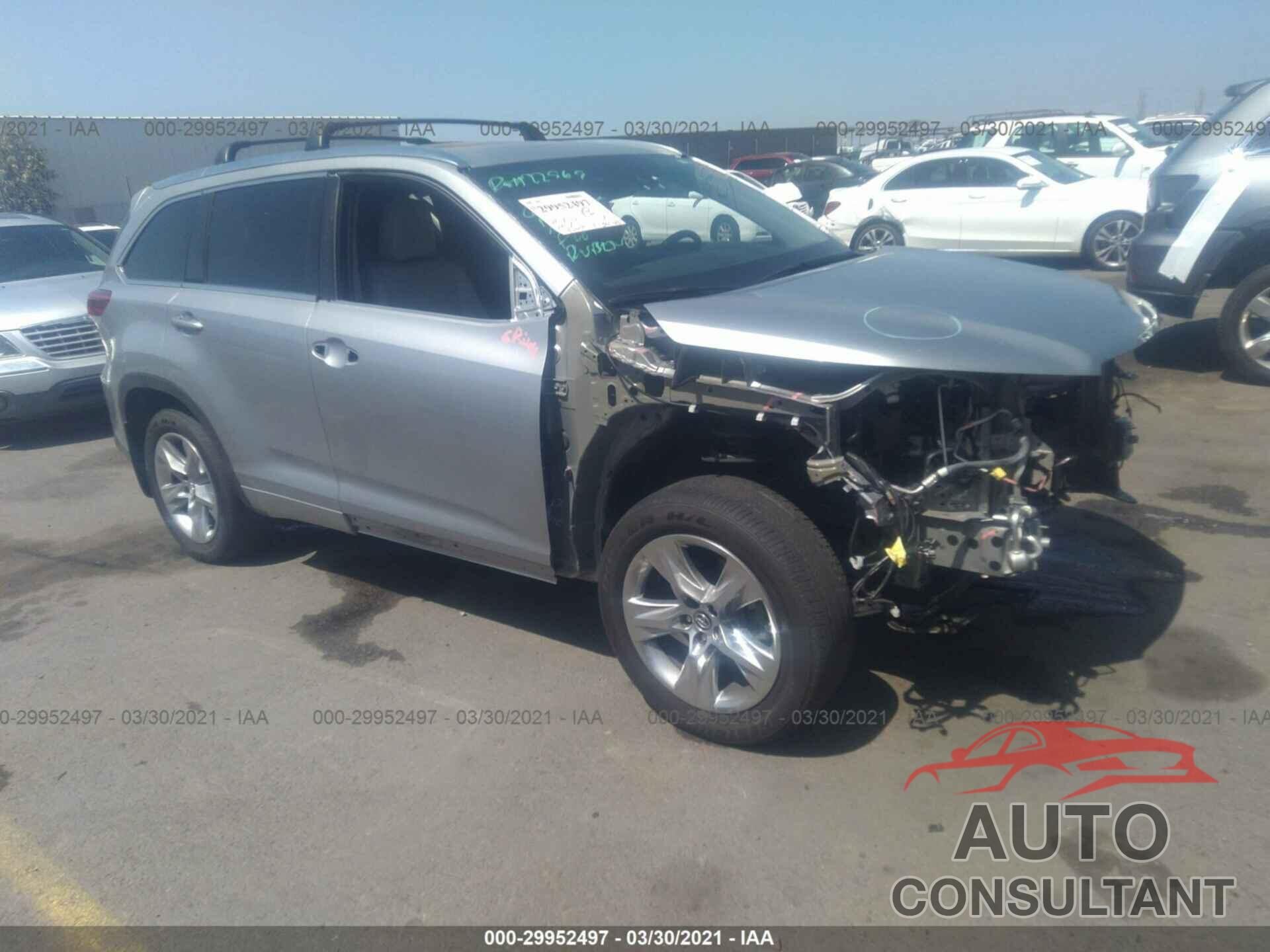 TOYOTA HIGHLANDER 2017 - 5TDDZRFH5HS365646