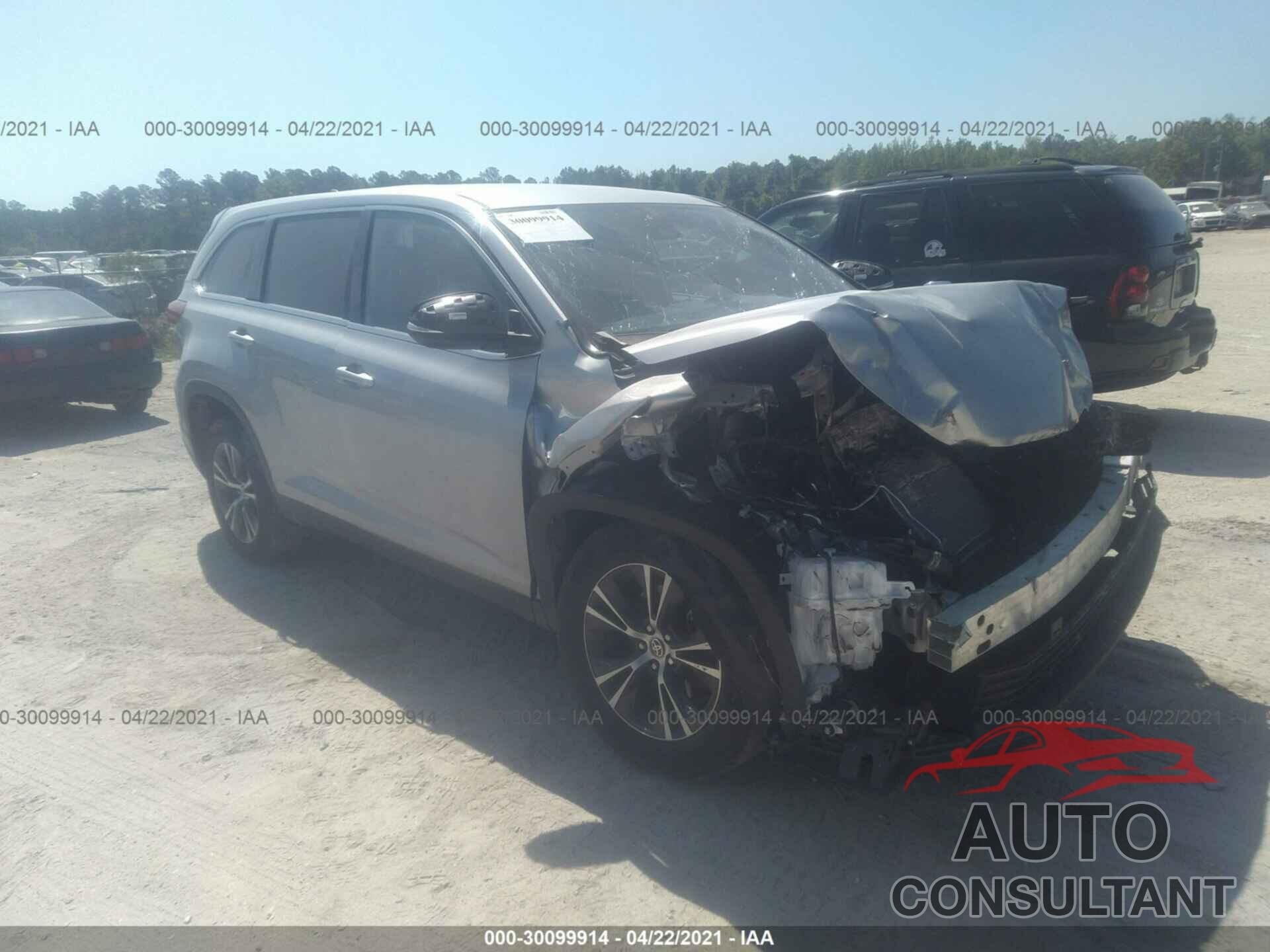 TOYOTA HIGHLANDER 2019 - 5TDZZRFH5KS369709