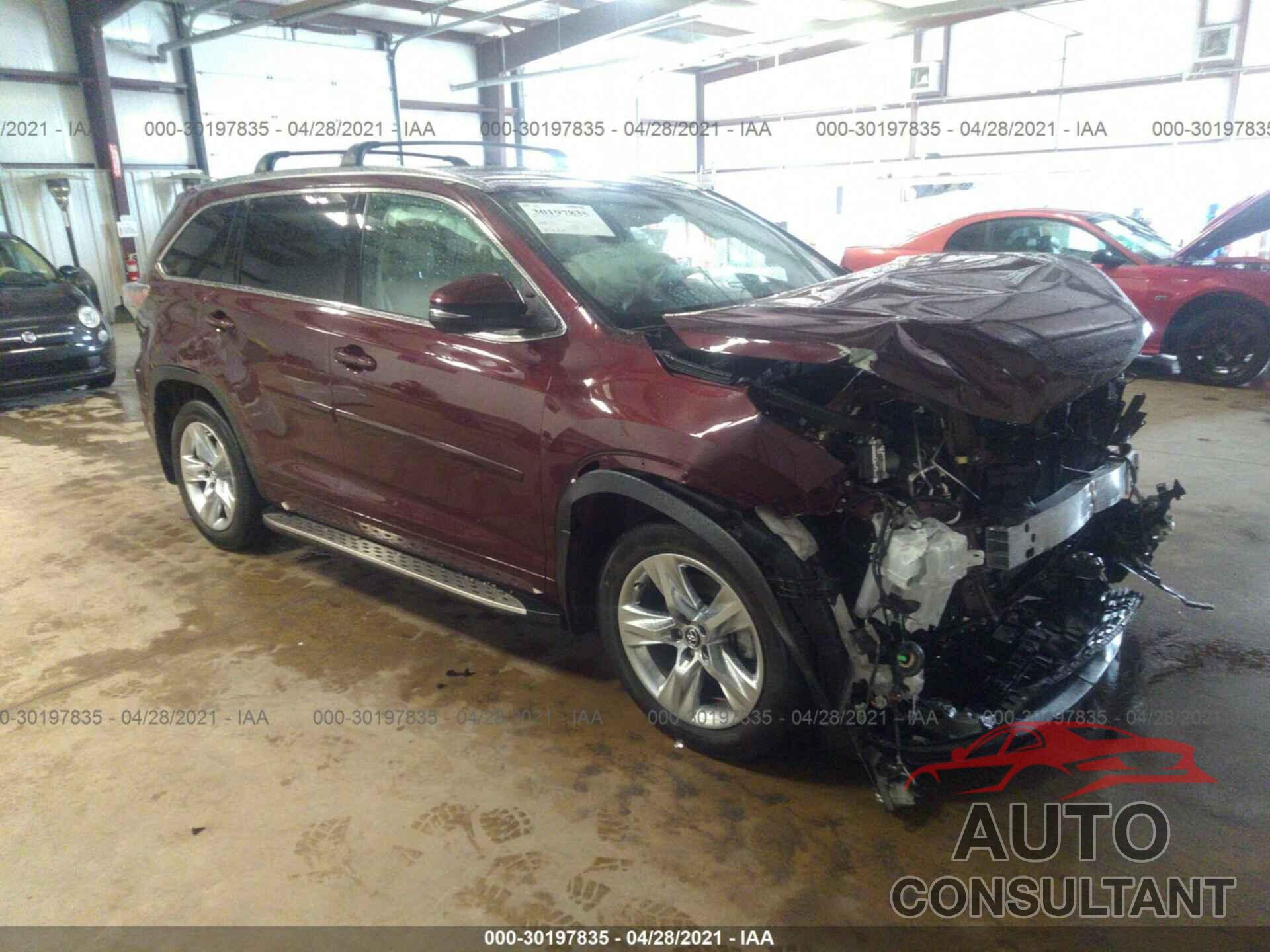 TOYOTA HIGHLANDER 2016 - 5TDYKRFH3GS187322