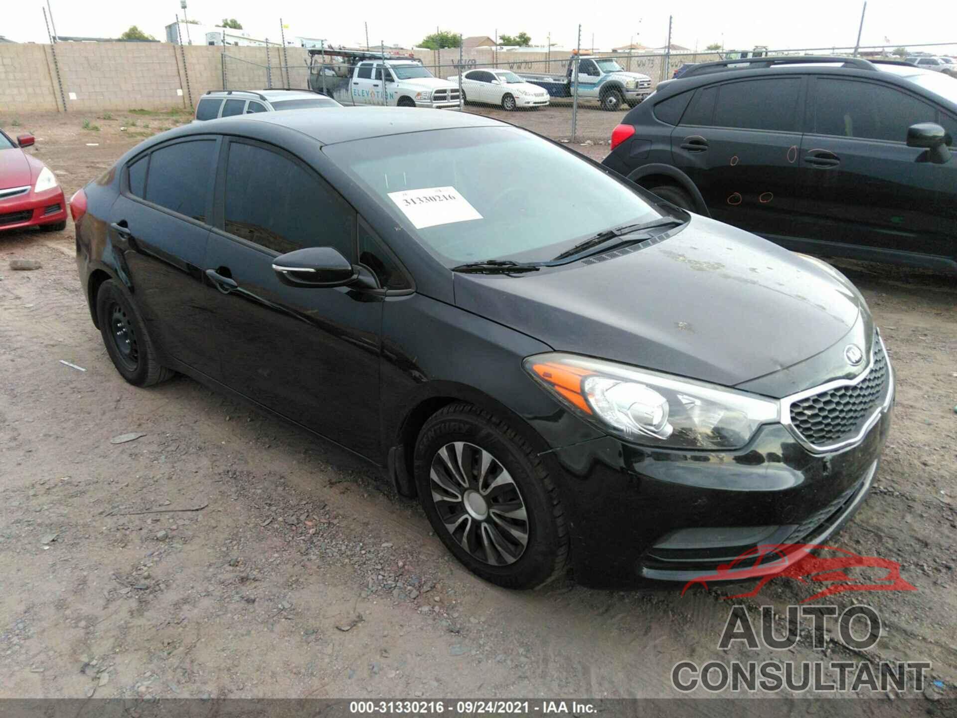 KIA FORTE 2016 - KNAFX4A6XG5543415