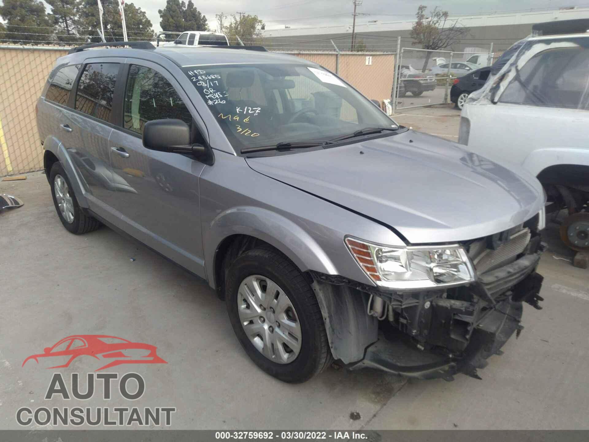 DODGE JOURNEY 2017 - 3C4PDCAB1HT710141