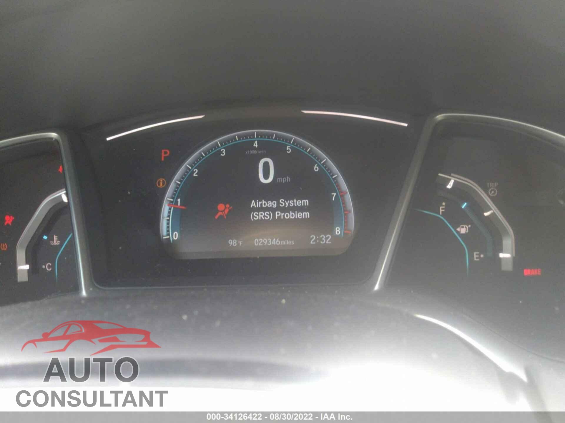 HONDA CIVIC SEDAN 2017 - 19XFC2F89HE044169