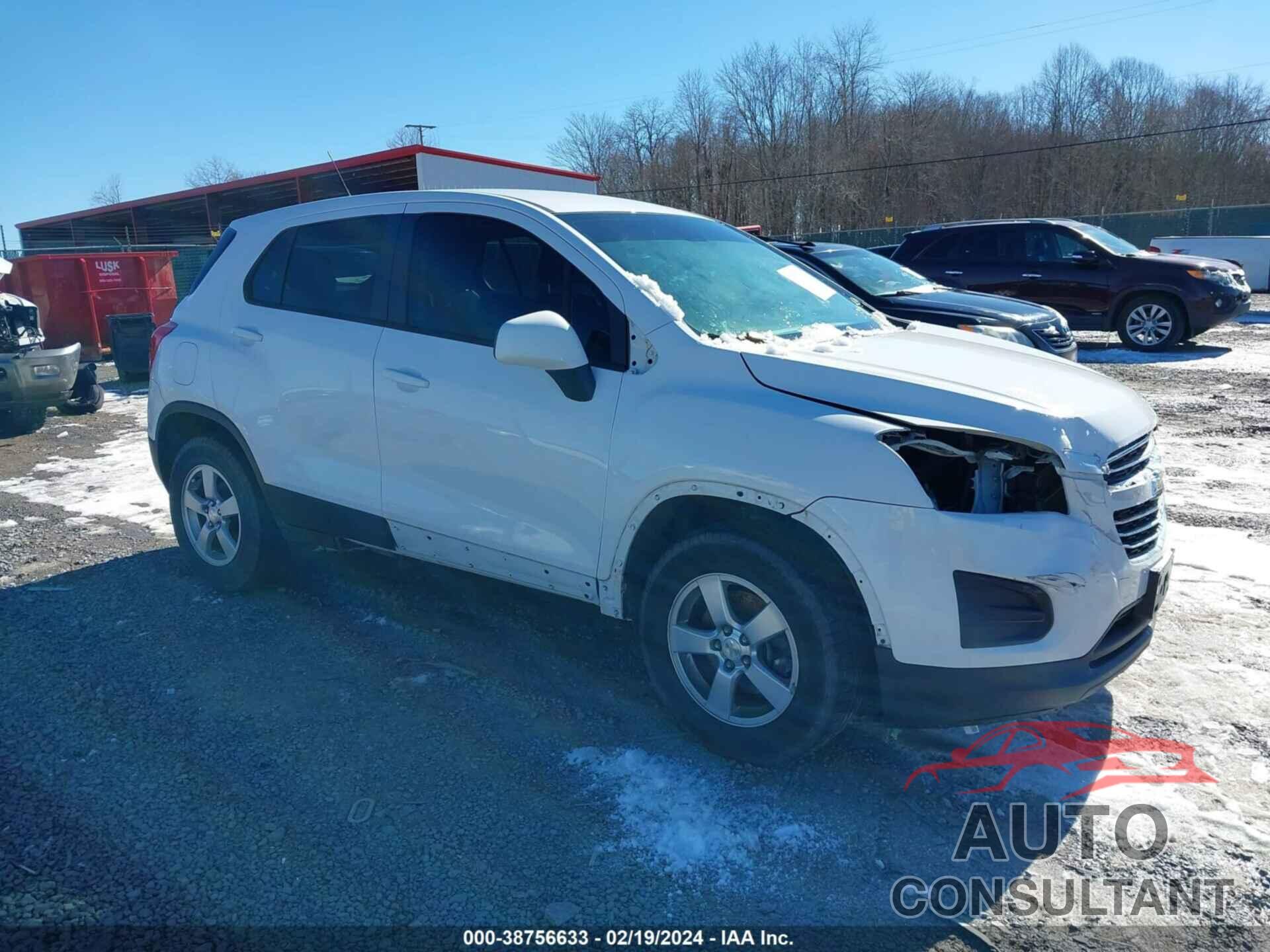 CHEVROLET TRAX 2016 - 3GNCJNSB2GL261706