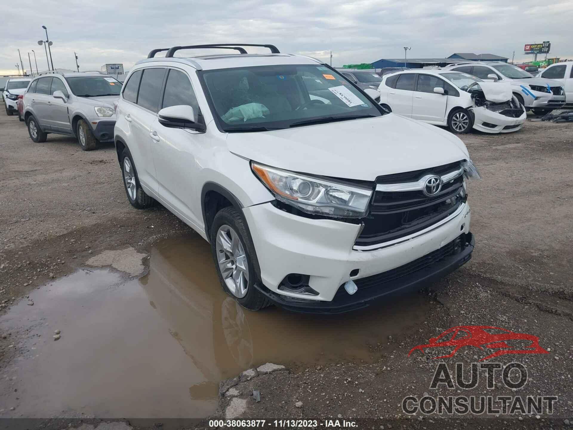 TOYOTA HIGHLANDER 2015 - 5TDYKRFH9FS089944