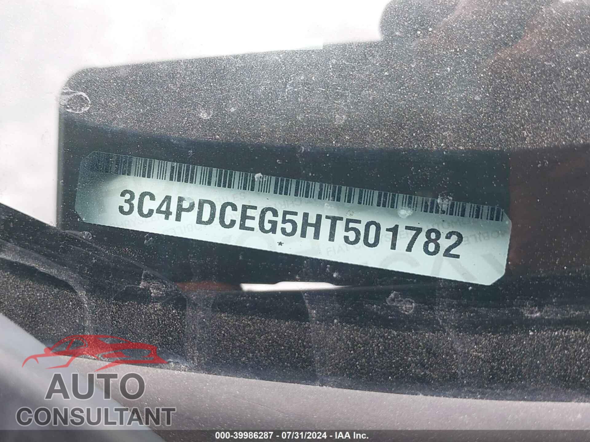DODGE JOURNEY 2017 - 3C4PDCEG5HT501782