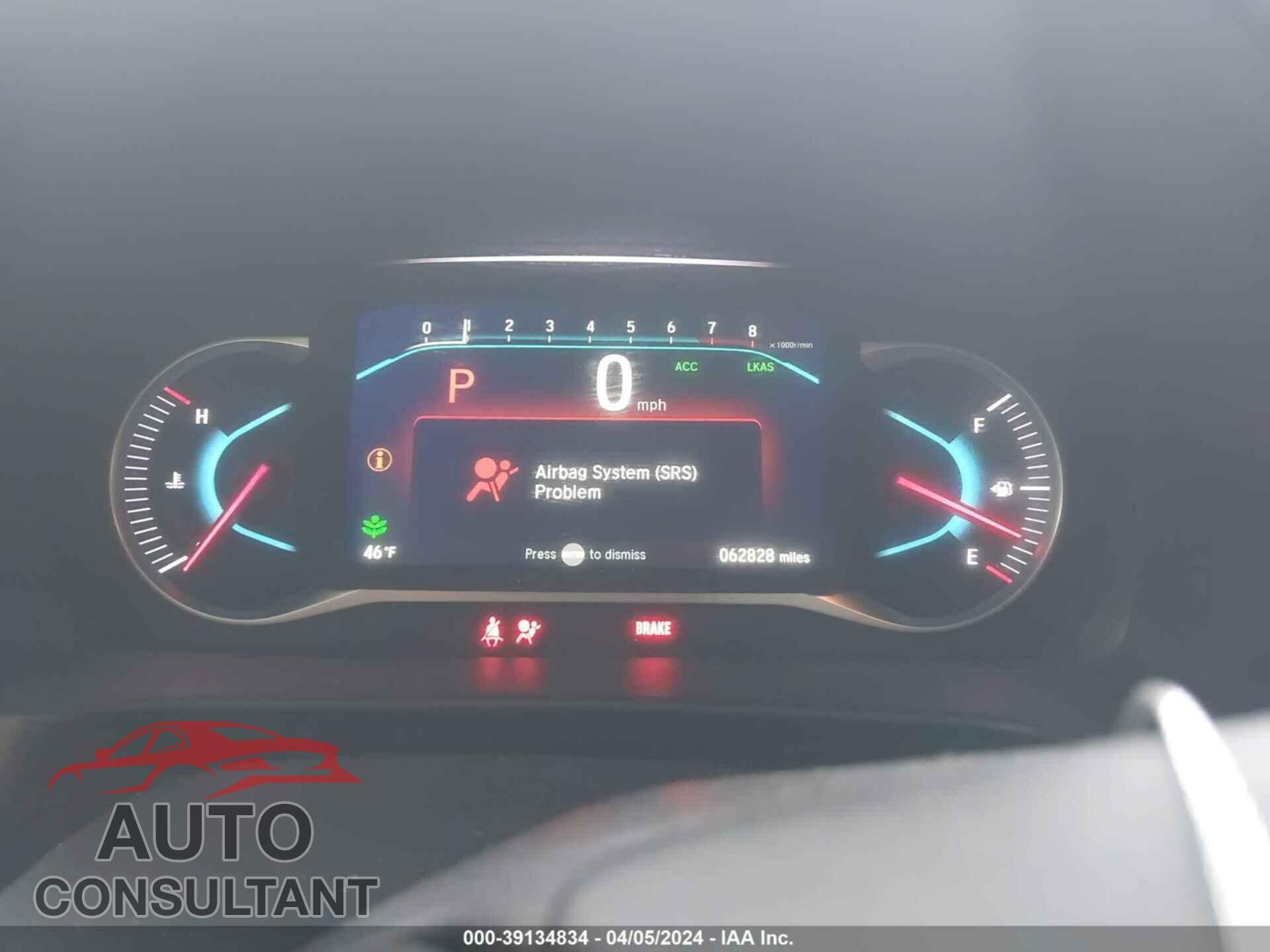 HONDA PILOT 2019 - 5FNYF5H59KB046476