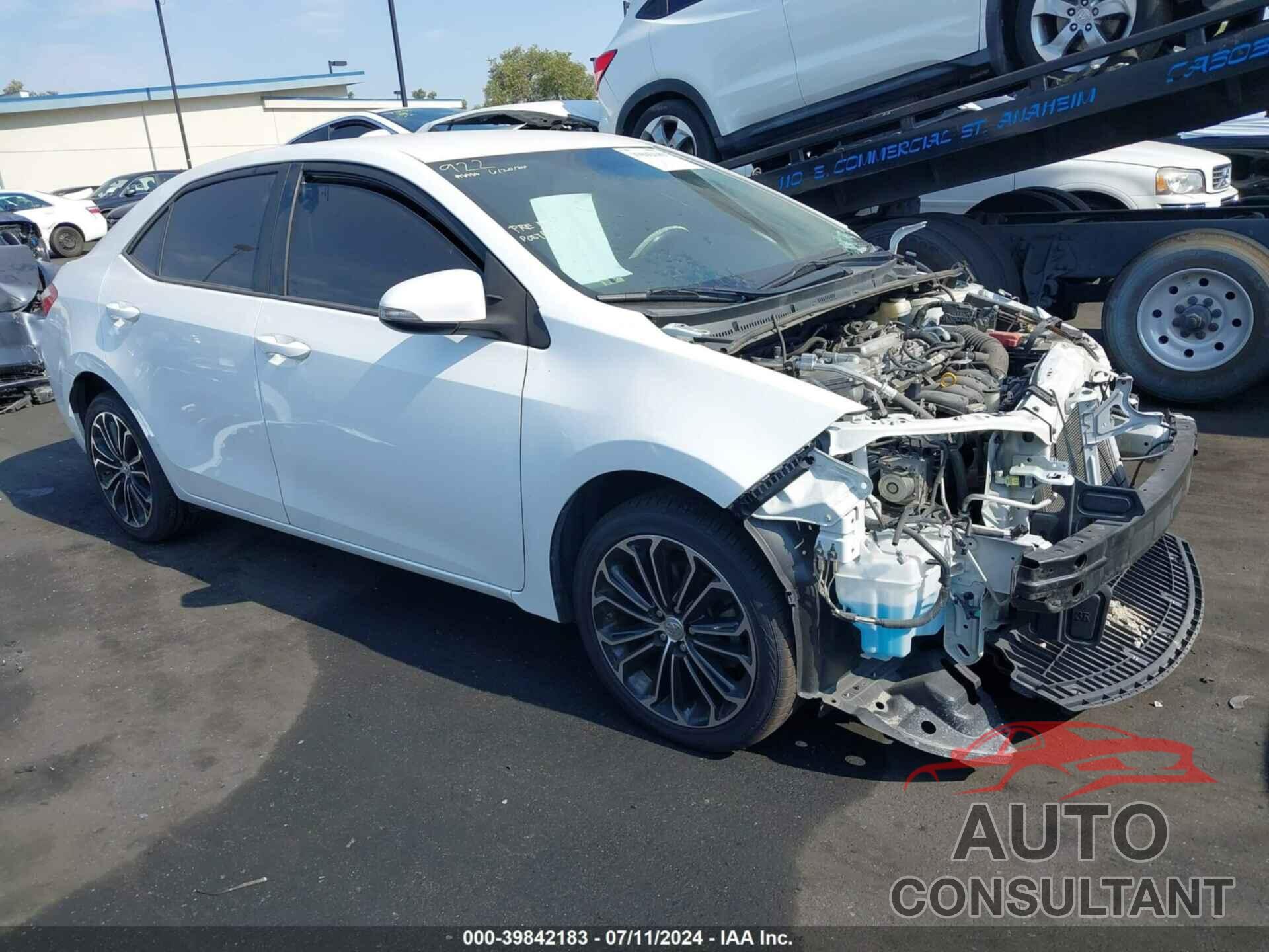 TOYOTA COROLLA 2016 - 5YFBURHE8GP449184