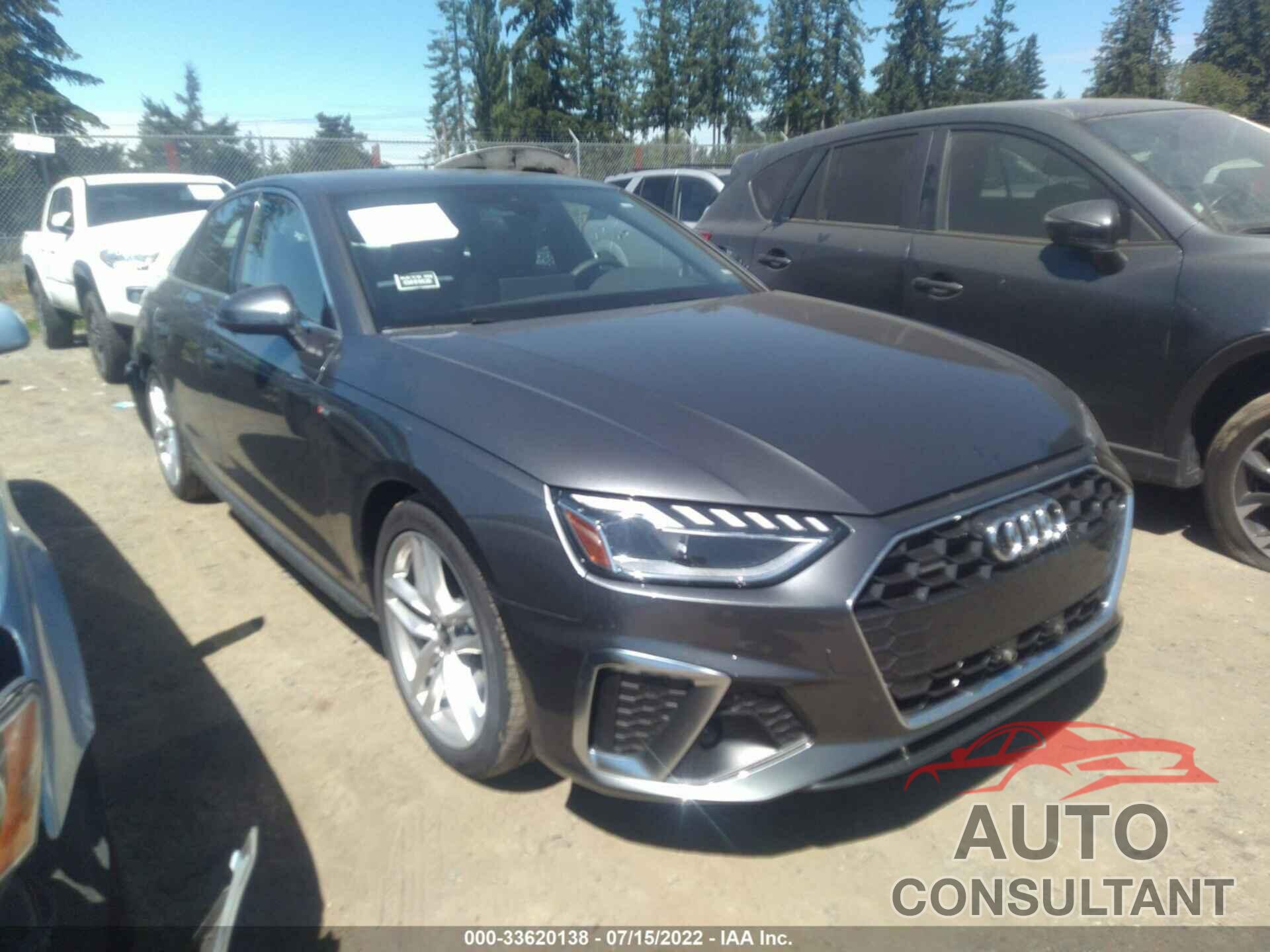 AUDI A4 SEDAN 2022 - WAUEAAF40NN011803