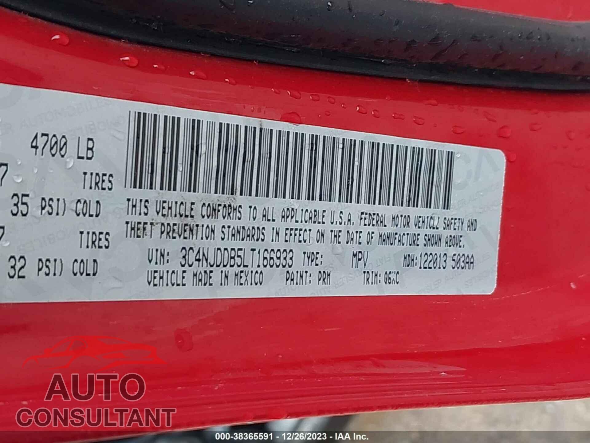 JEEP COMPASS 2020 - 3C4NJDDB5LT166933
