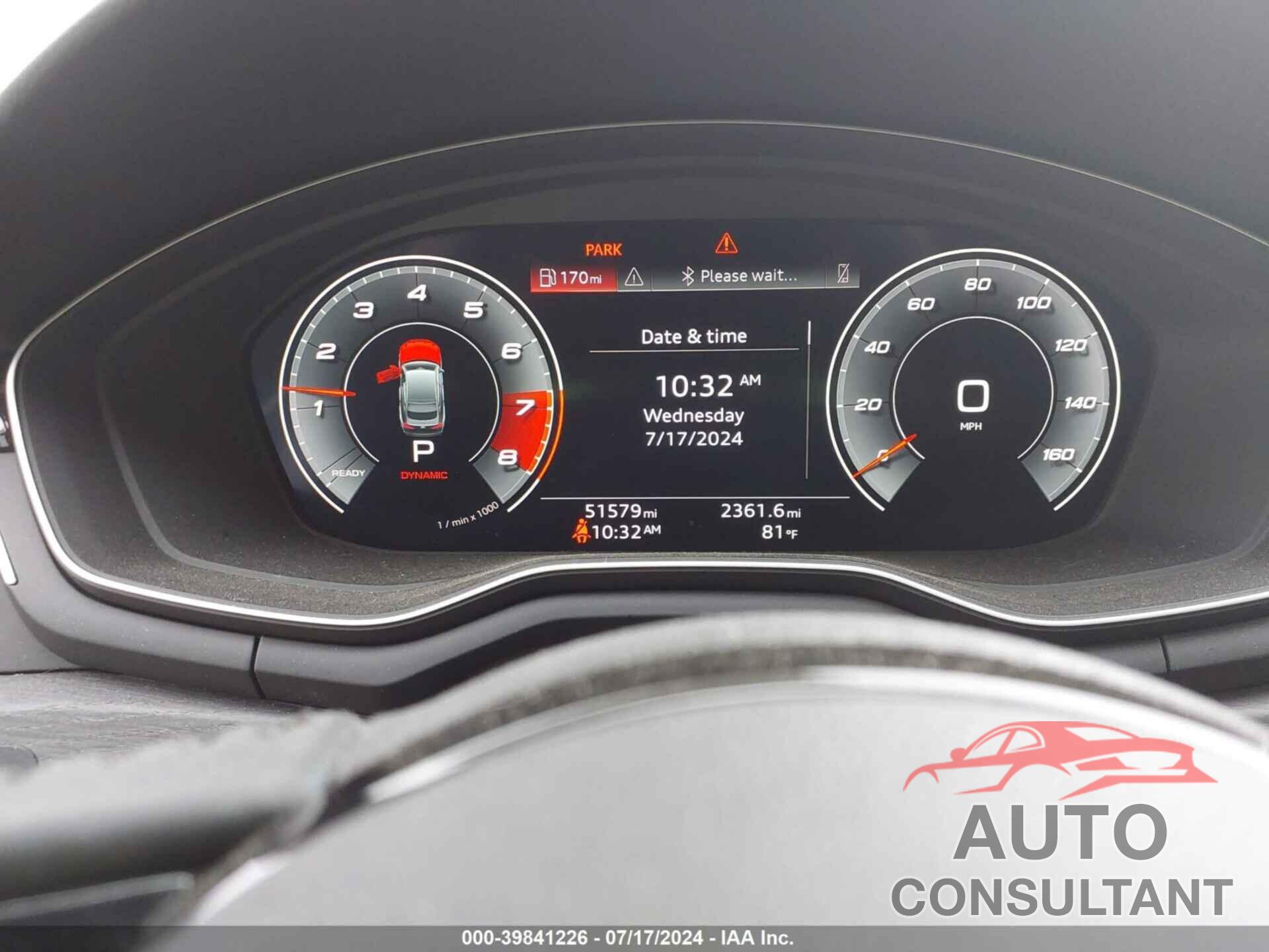 AUDI A5 SPORTBACK 2020 - WAUCNCF59LA018284