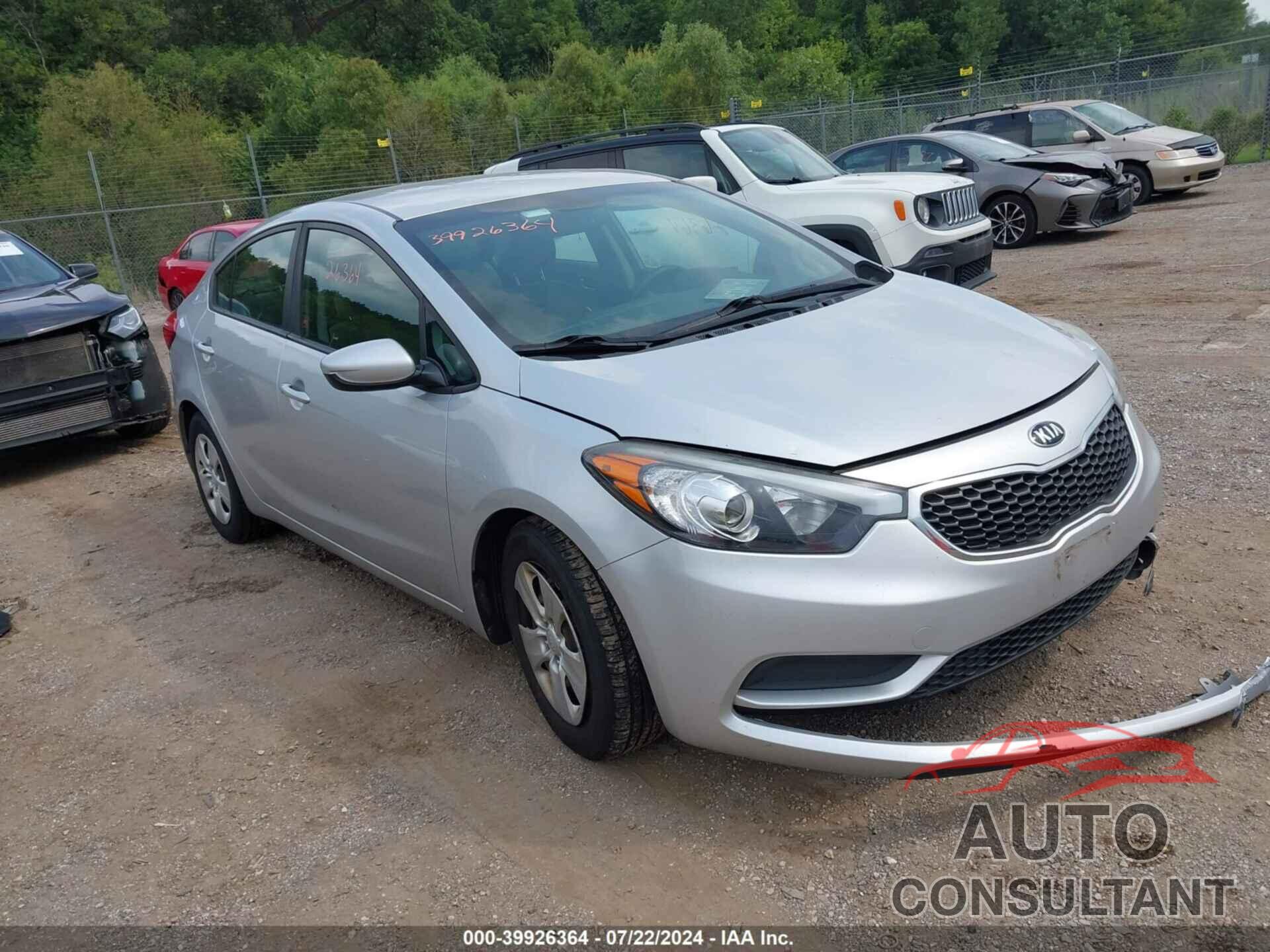 KIA FORTE 2016 - KNAFK4A6XG5524961