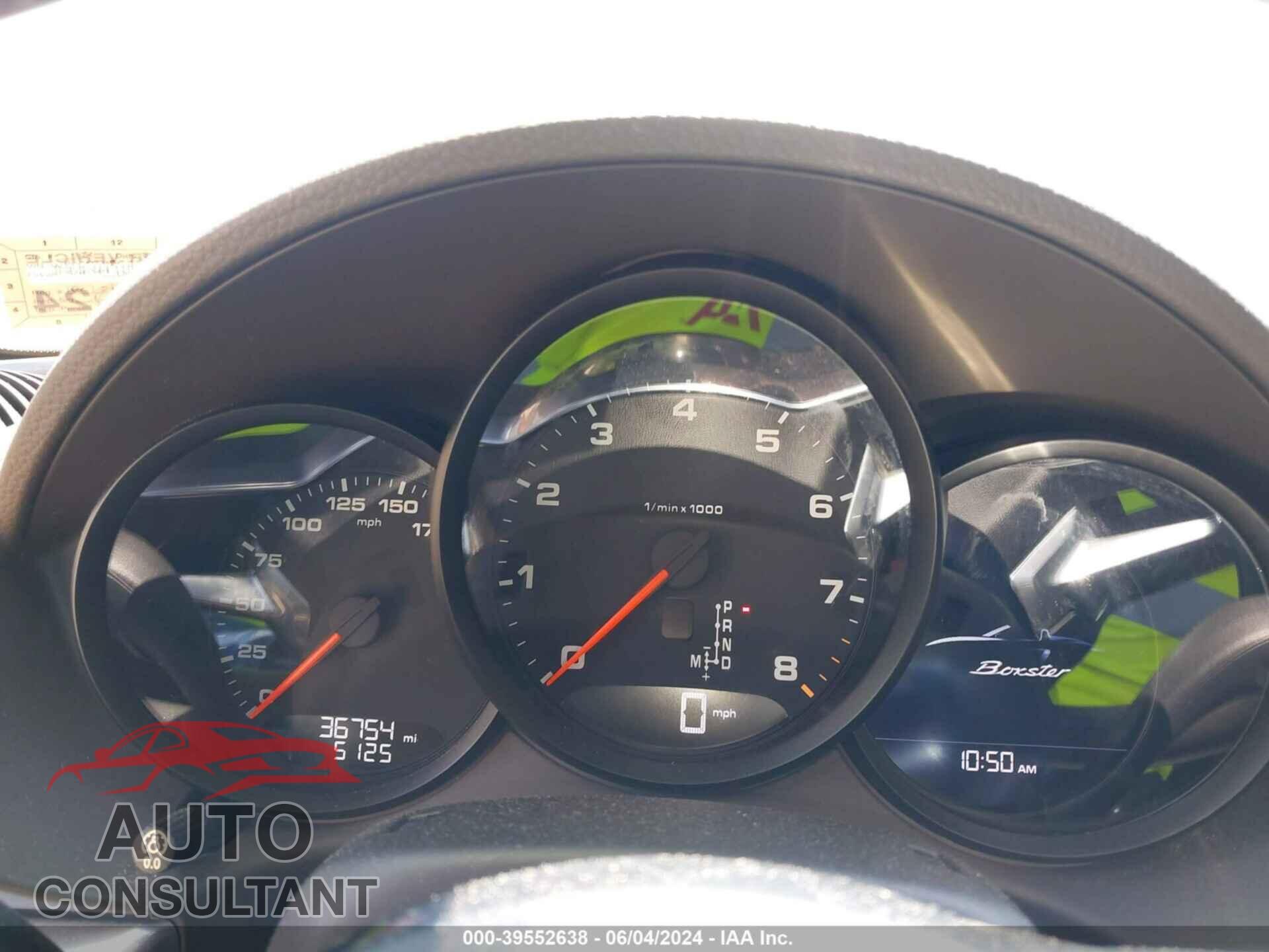 PORSCHE 718 BOXSTER 2018 - WP0CA2A80JS210436