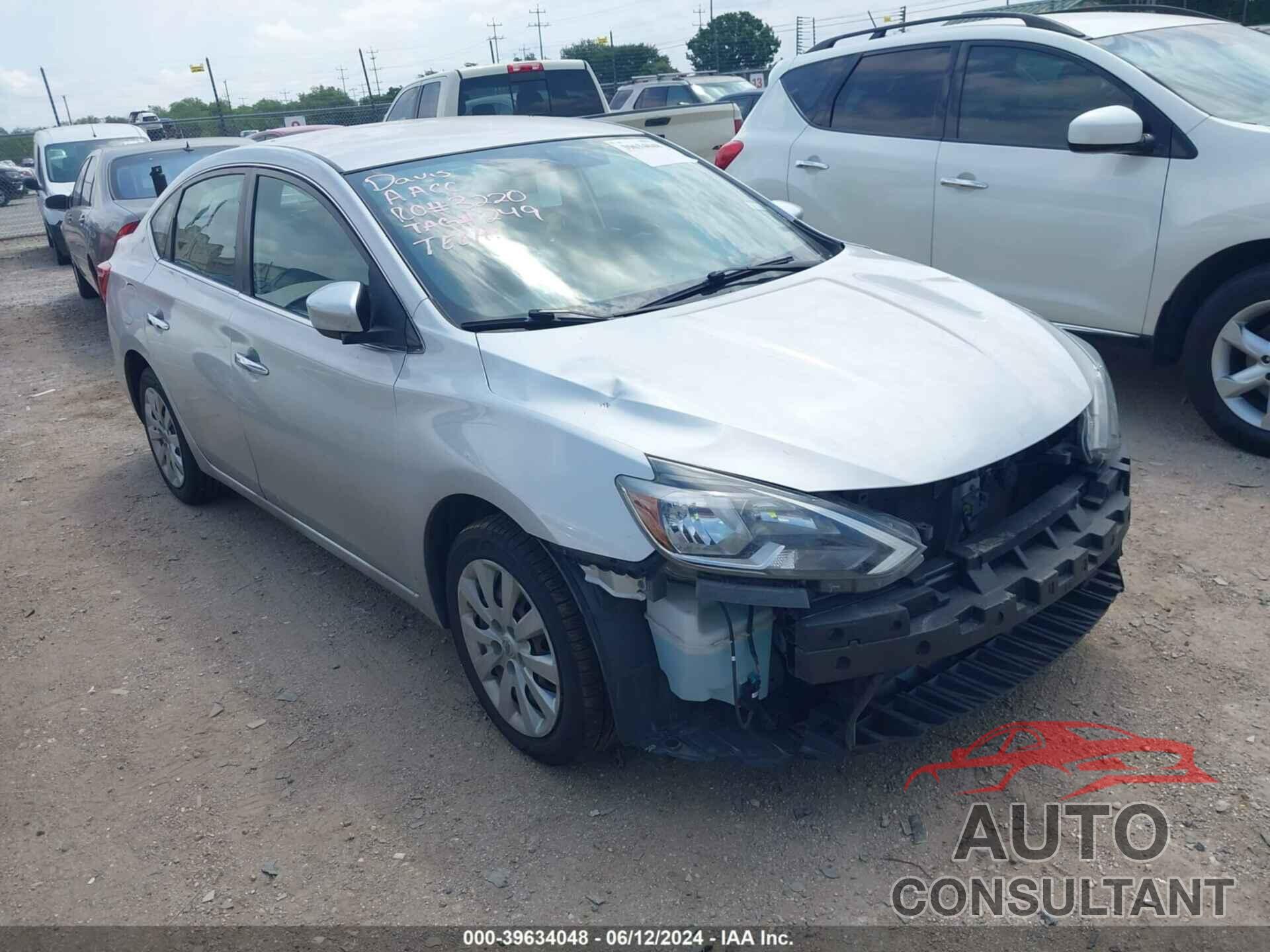 NISSAN SENTRA 2019 - 3N1AB7AP3KY342606