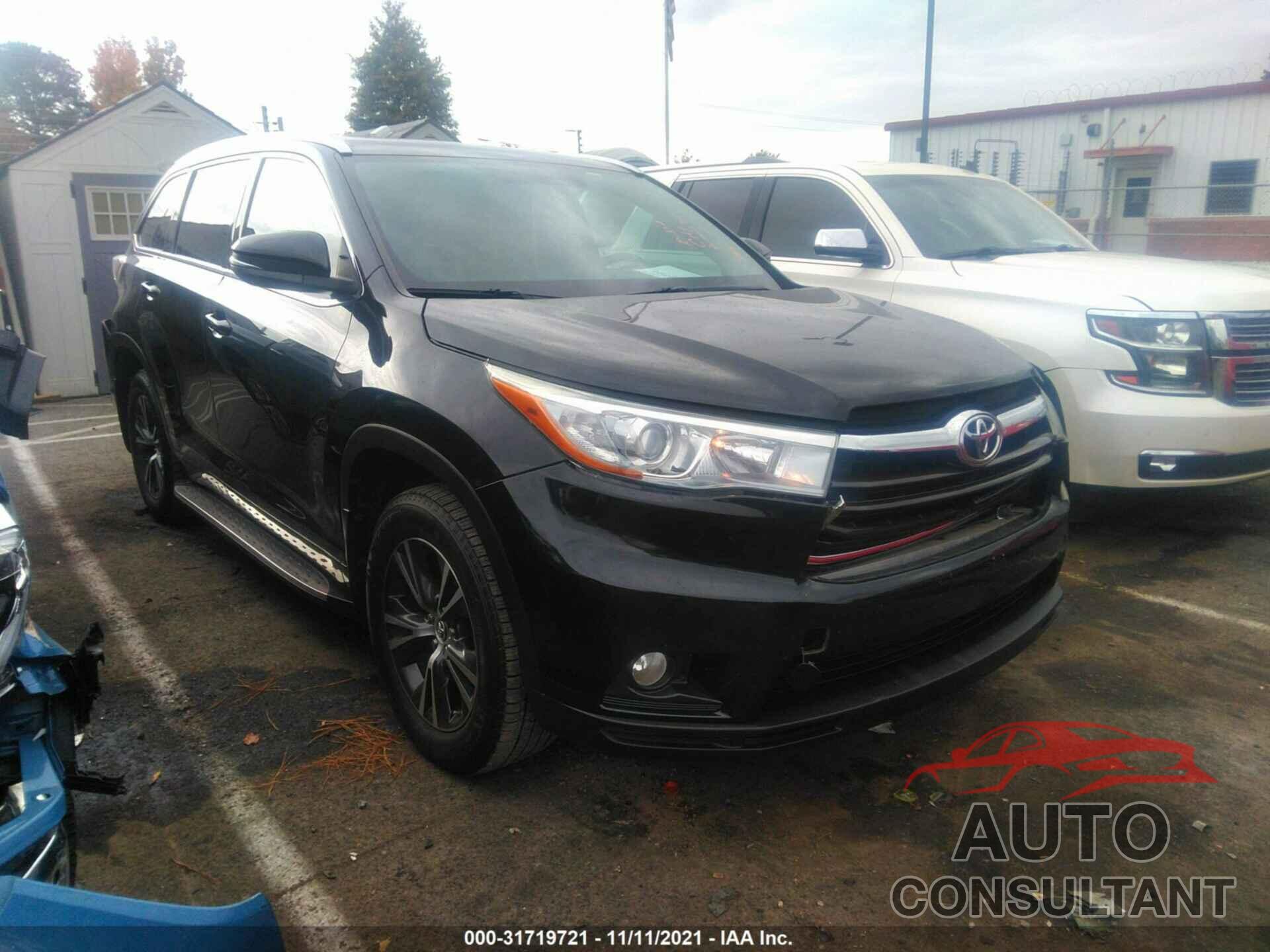 TOYOTA HIGHLANDER 2016 - 5TDKKRFH6GS131395