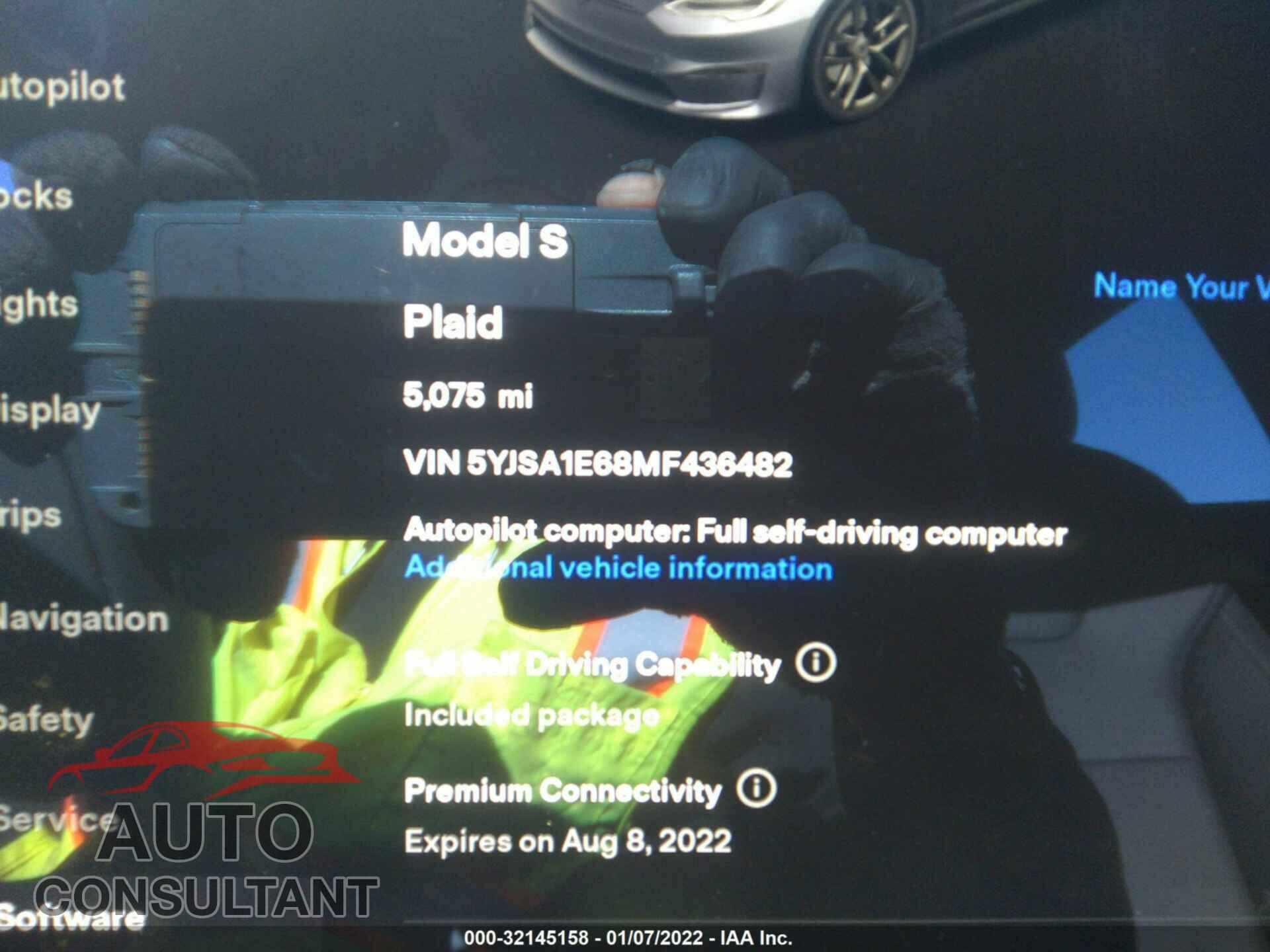TESLA MODEL S 2021 - 5YJSA1E68MF436482
