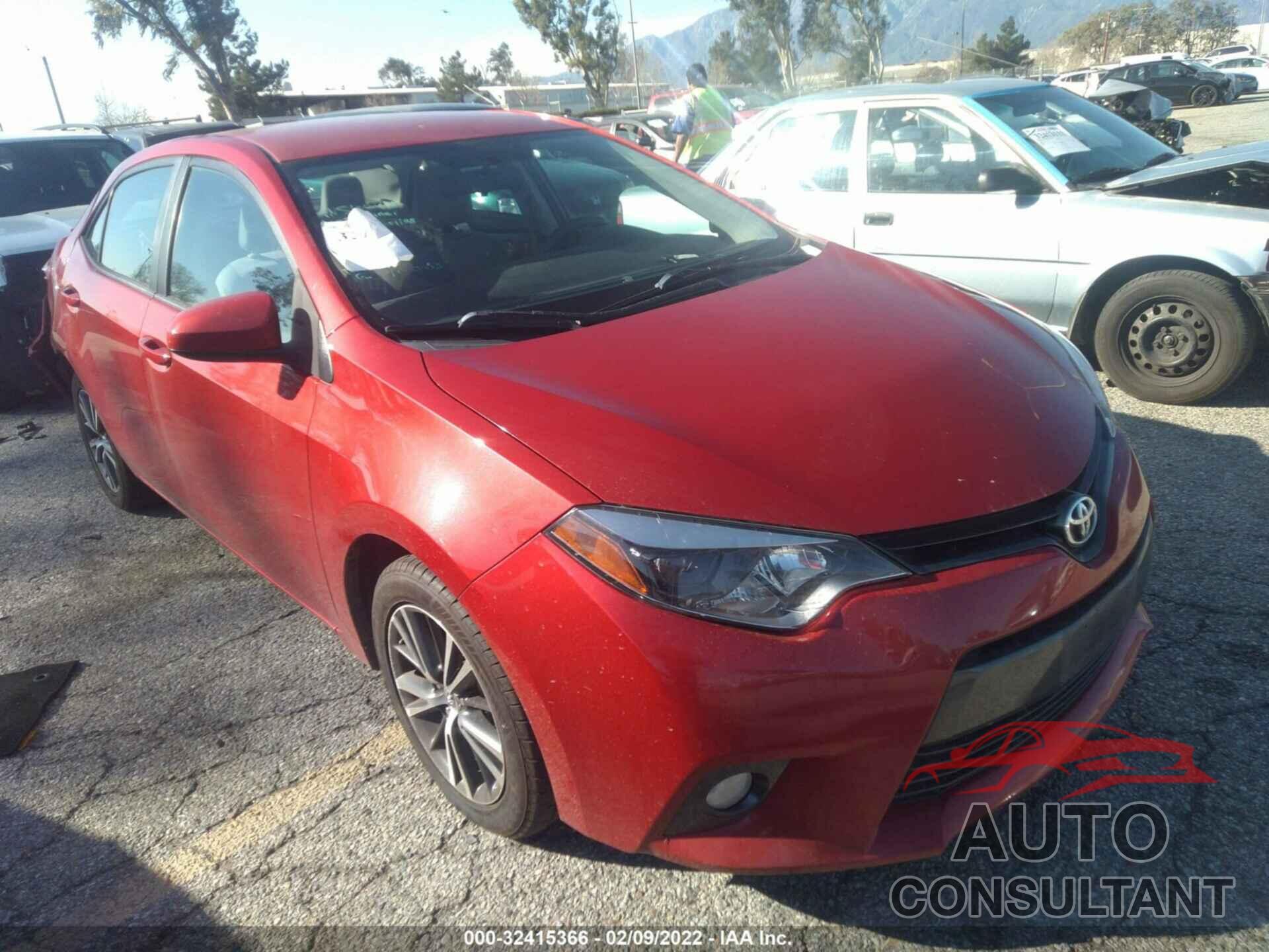 TOYOTA COROLLA 2016 - 5YFBURHE3GP532182
