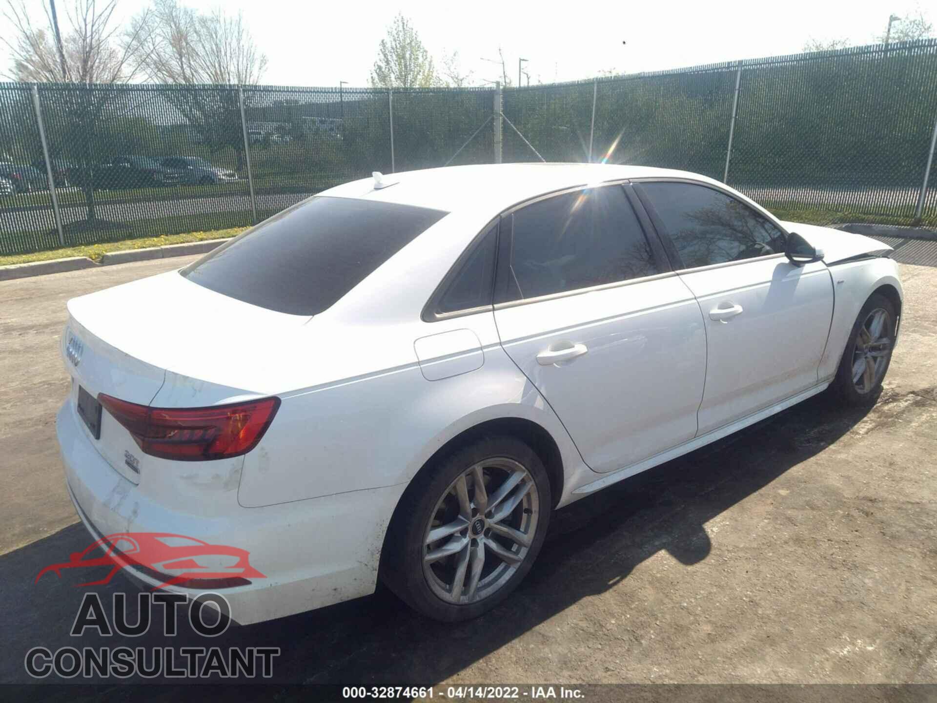 AUDI A4 2017 - WAUDNAF47HN054670