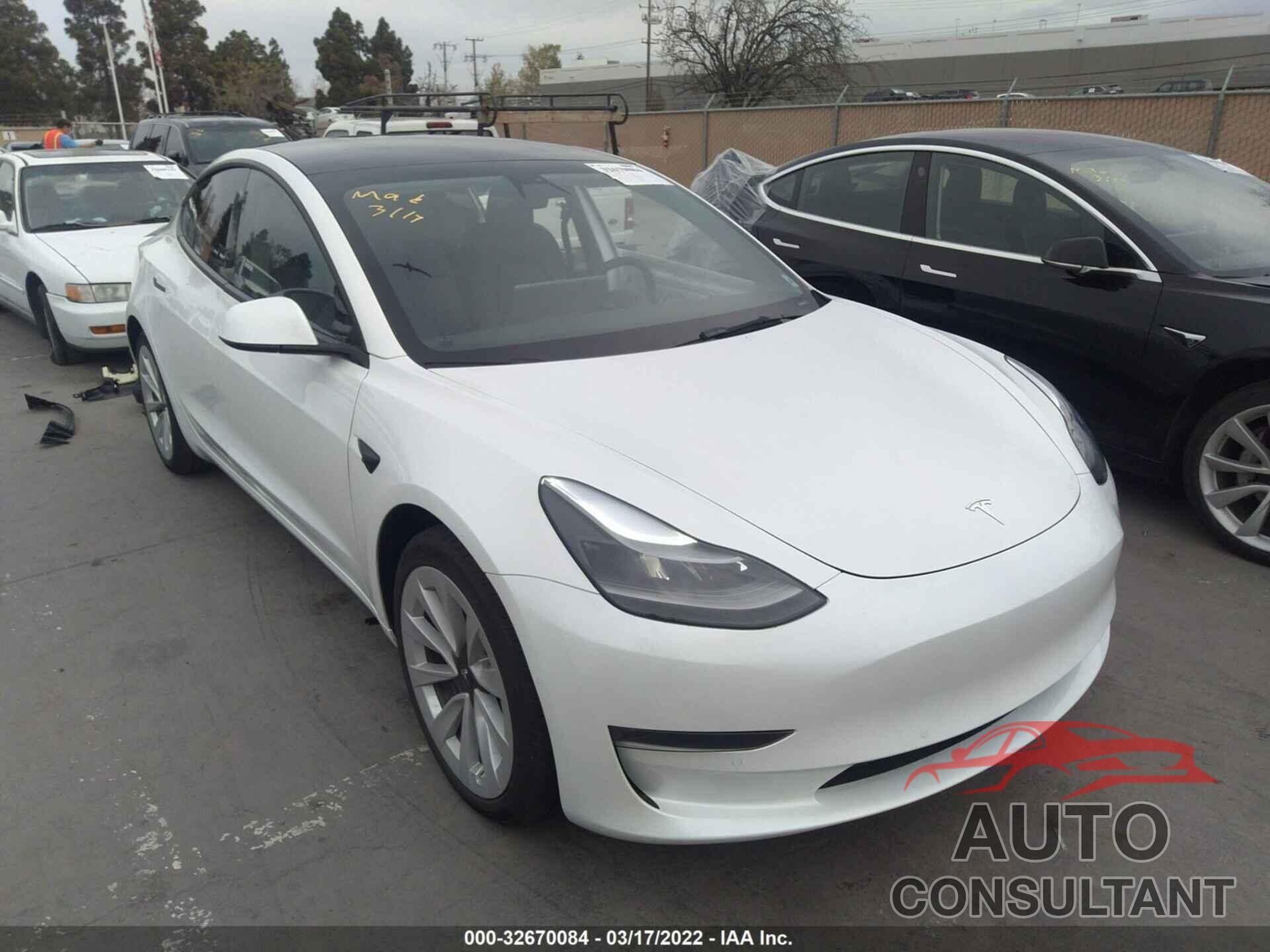 TESLA MODEL 3 2022 - 5YJ3E1EBXNF128981
