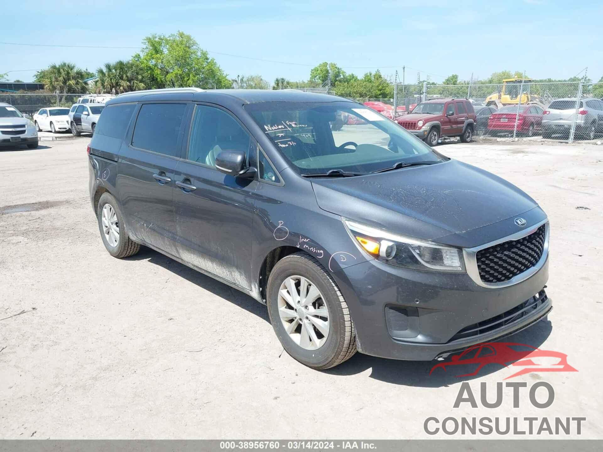 KIA SEDONA 2017 - KNDMB5C12H6283216