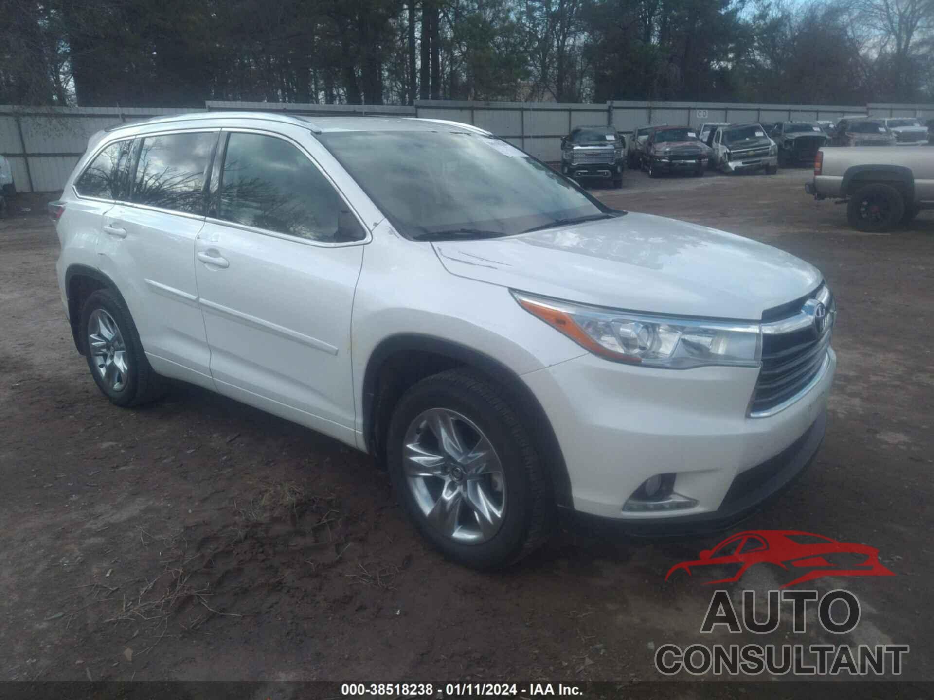 TOYOTA HIGHLANDER 2016 - 5TDYKRFH4GS130689