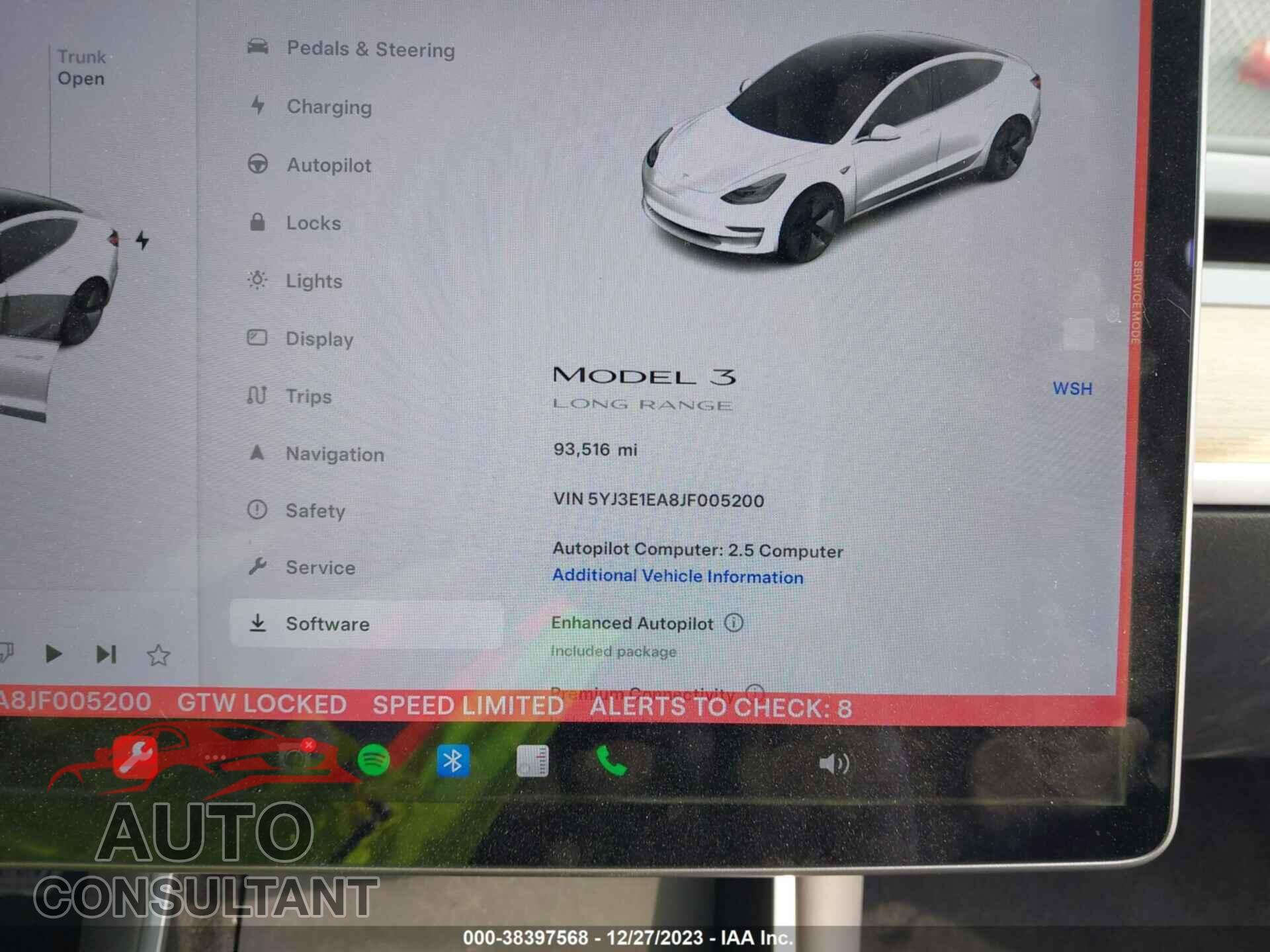 TESLA MODEL 3 2018 - 5YJ3E1EA8JF005200
