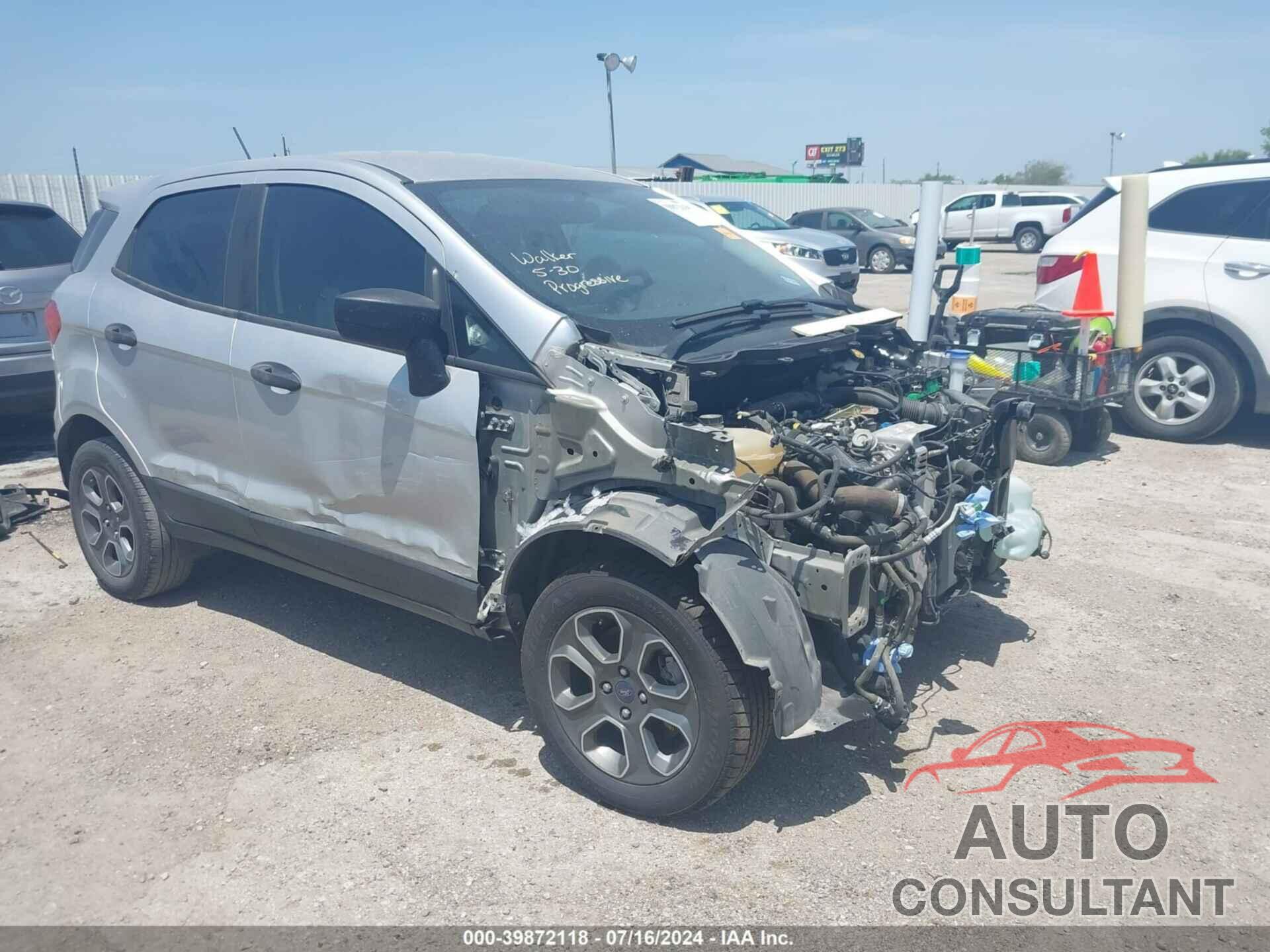 FORD ECOSPORT 2018 - MAJ3P1RE9JC206338