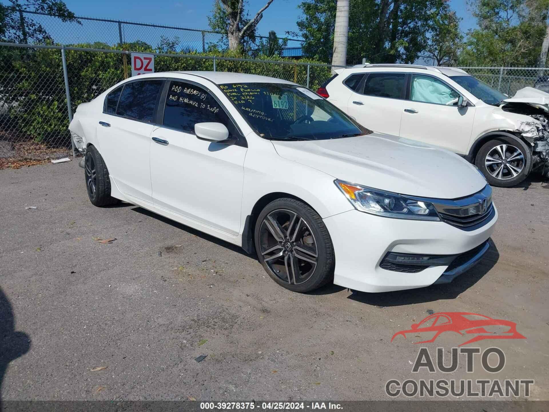 HONDA ACCORD 2016 - 1HGCR2F52GA049126