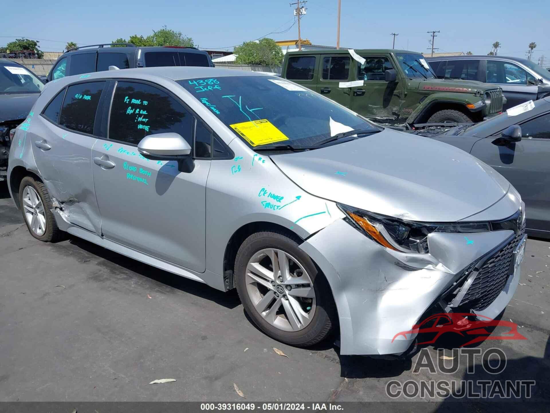 TOYOTA COROLLA 2022 - JTND4MBEXN3166078