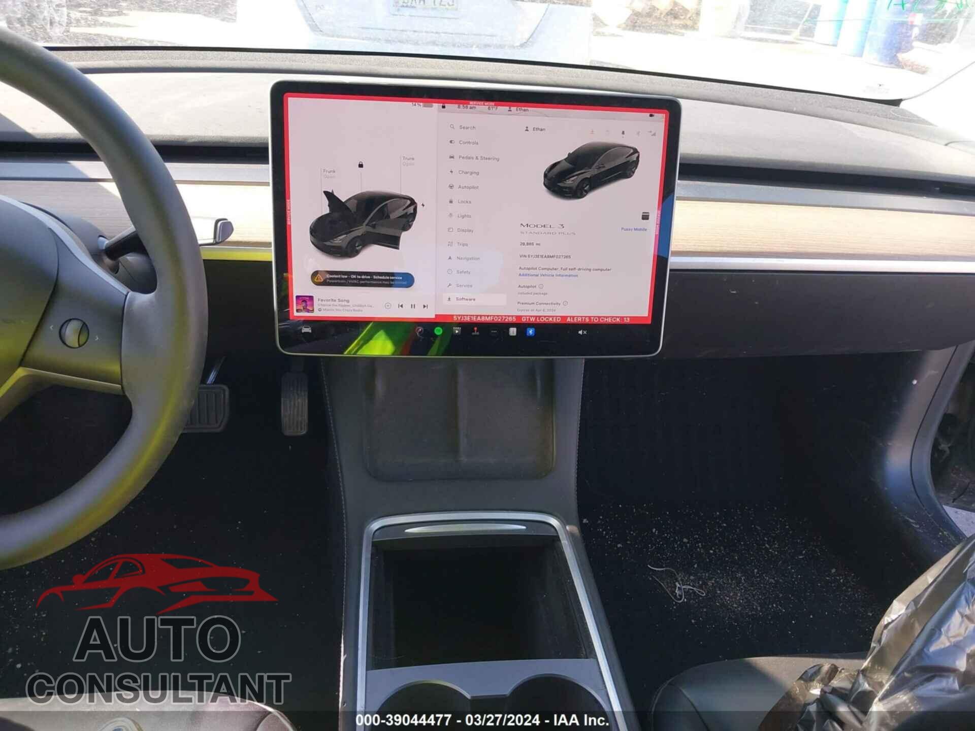 TESLA MODEL 3 2021 - 5YJ3E1EA8MF027265