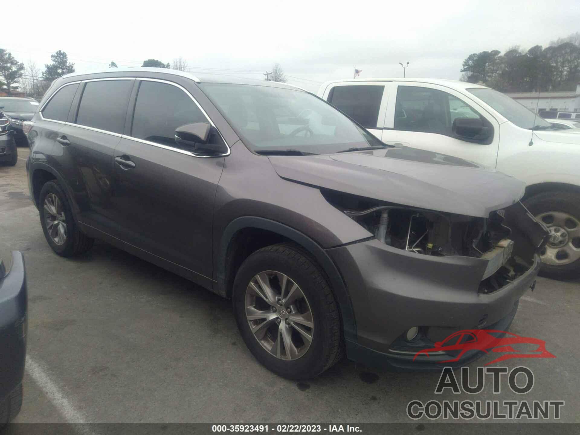 TOYOTA HIGHLANDER 2015 - 5TDKKRFH8FS046640