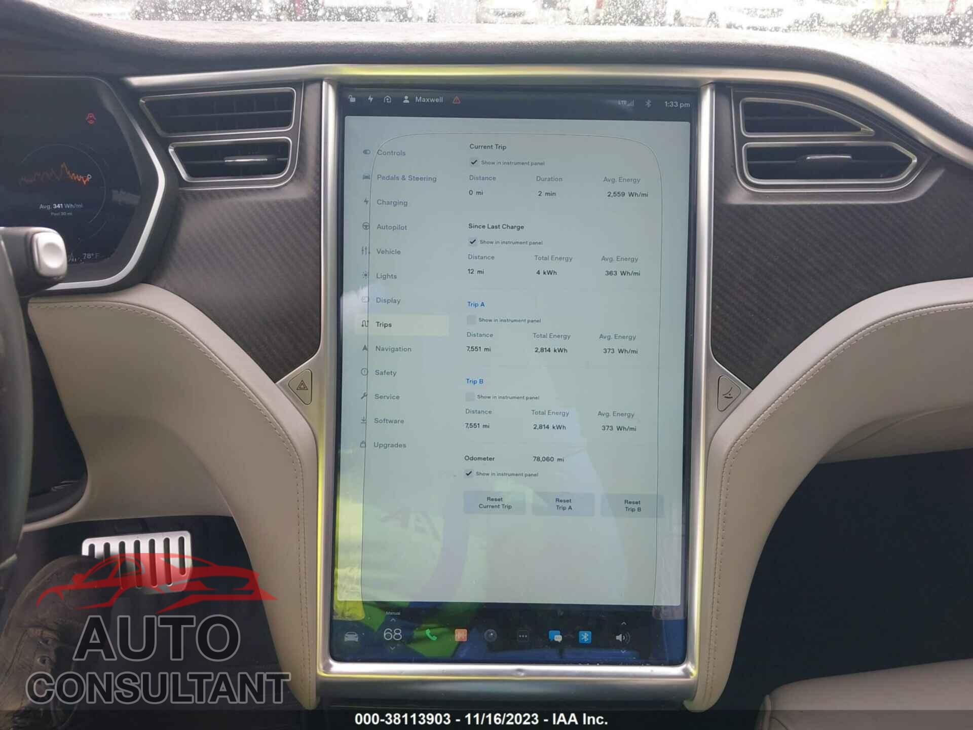 TESLA MODEL S 2016 - 5YJSA1E48GF120227