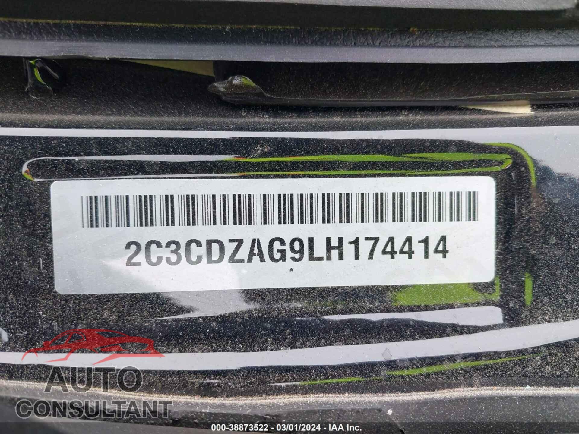 DODGE CHALLENGER 2020 - 2C3CDZAG9LH174414