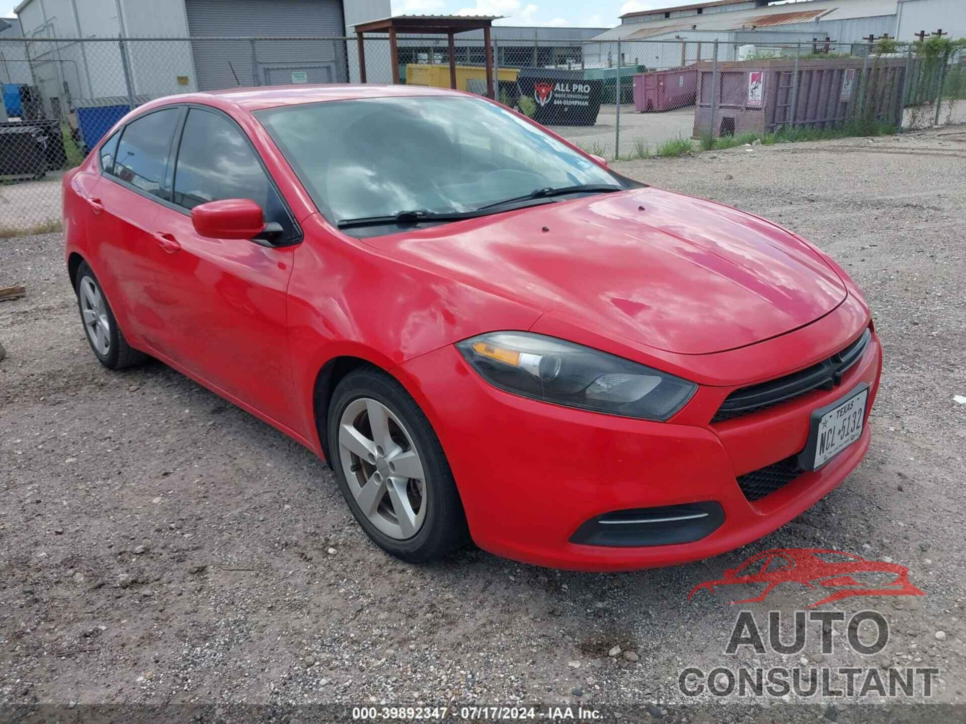 DODGE DART 2016 - 1C3CDFBB7GD750196