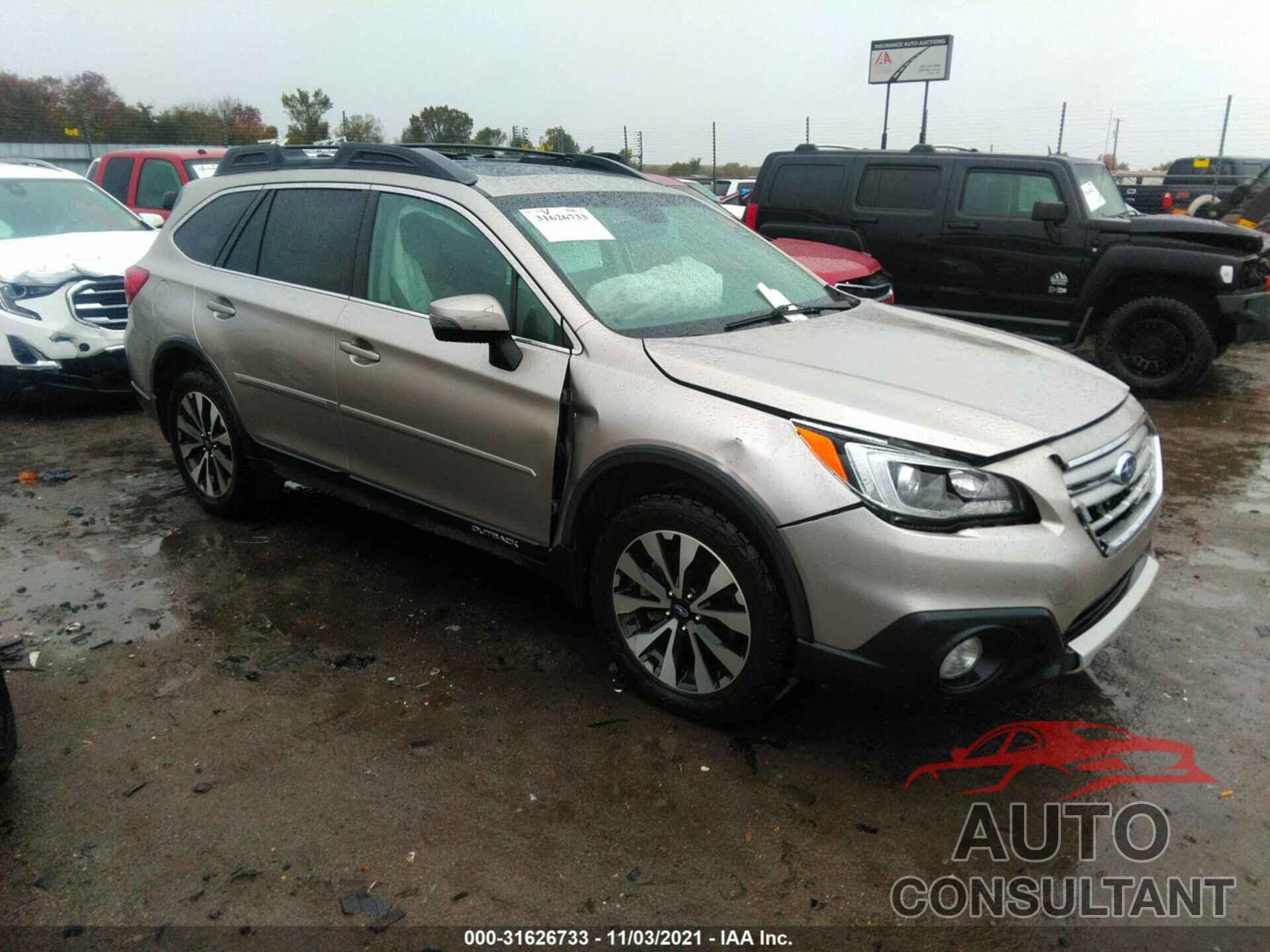 SUBARU OUTBACK 2016 - 4S4BSBNC5G3284554