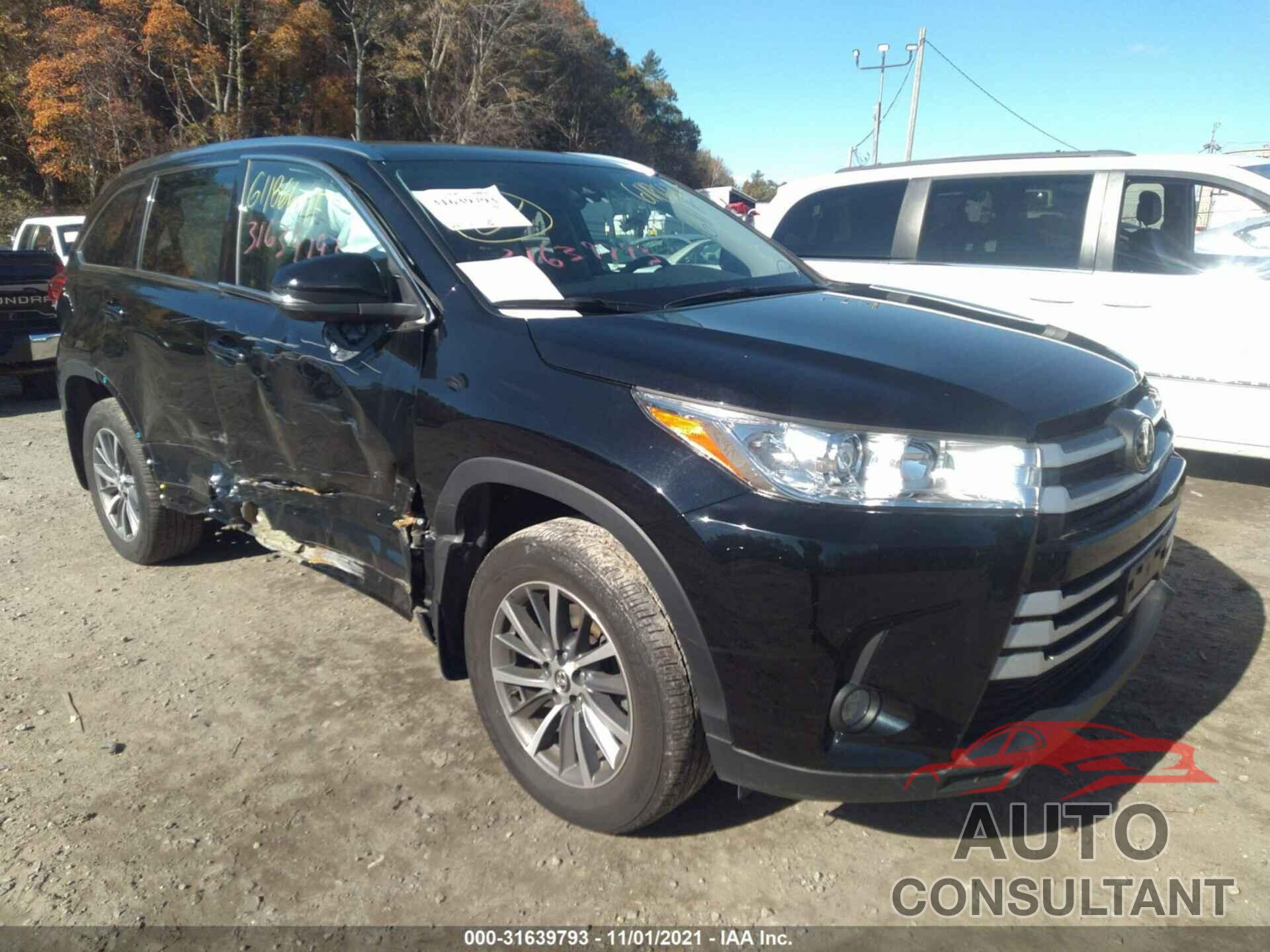 TOYOTA HIGHLANDER 2019 - 5TDJZRFH7KS598342