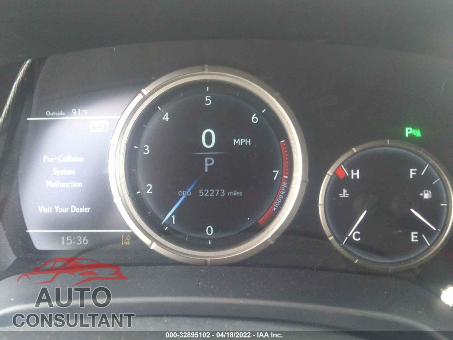 LEXUS RX 2019 - 2T2BZMCA5KC173656