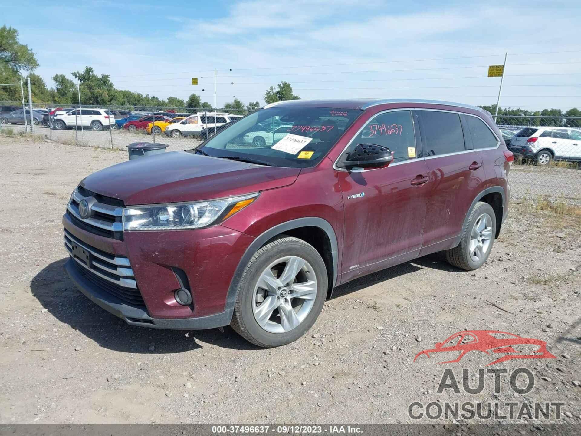 TOYOTA HIGHLANDER HYBRID 2018 - 5TDDGRFH1JS037037