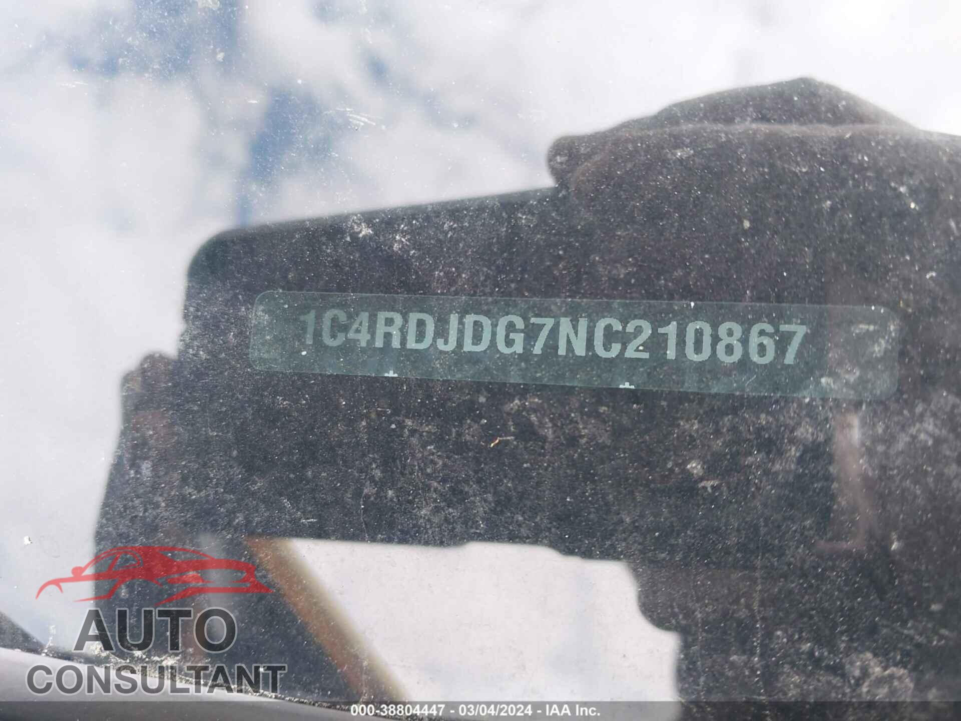 DODGE DURANGO 2022 - 1C4RDJDG7NC210867