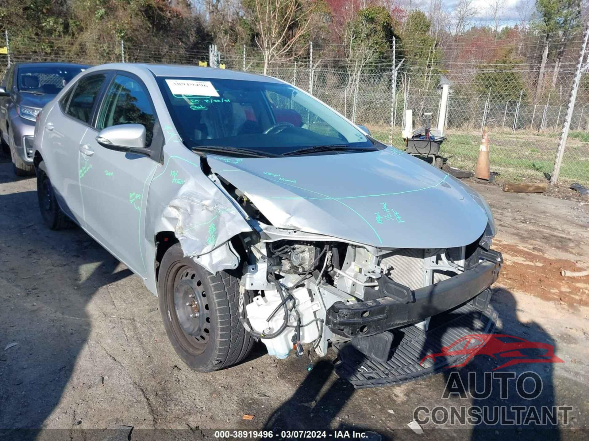 TOYOTA COROLLA 2016 - 2T1BURHE9GC504399