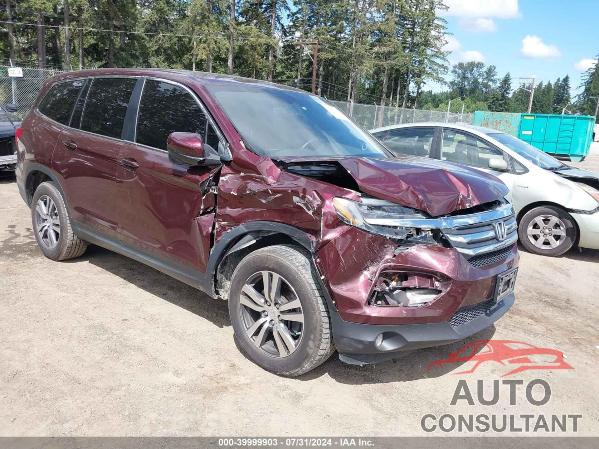 HONDA PILOT 2017 - 5FNYF6H50HB057431