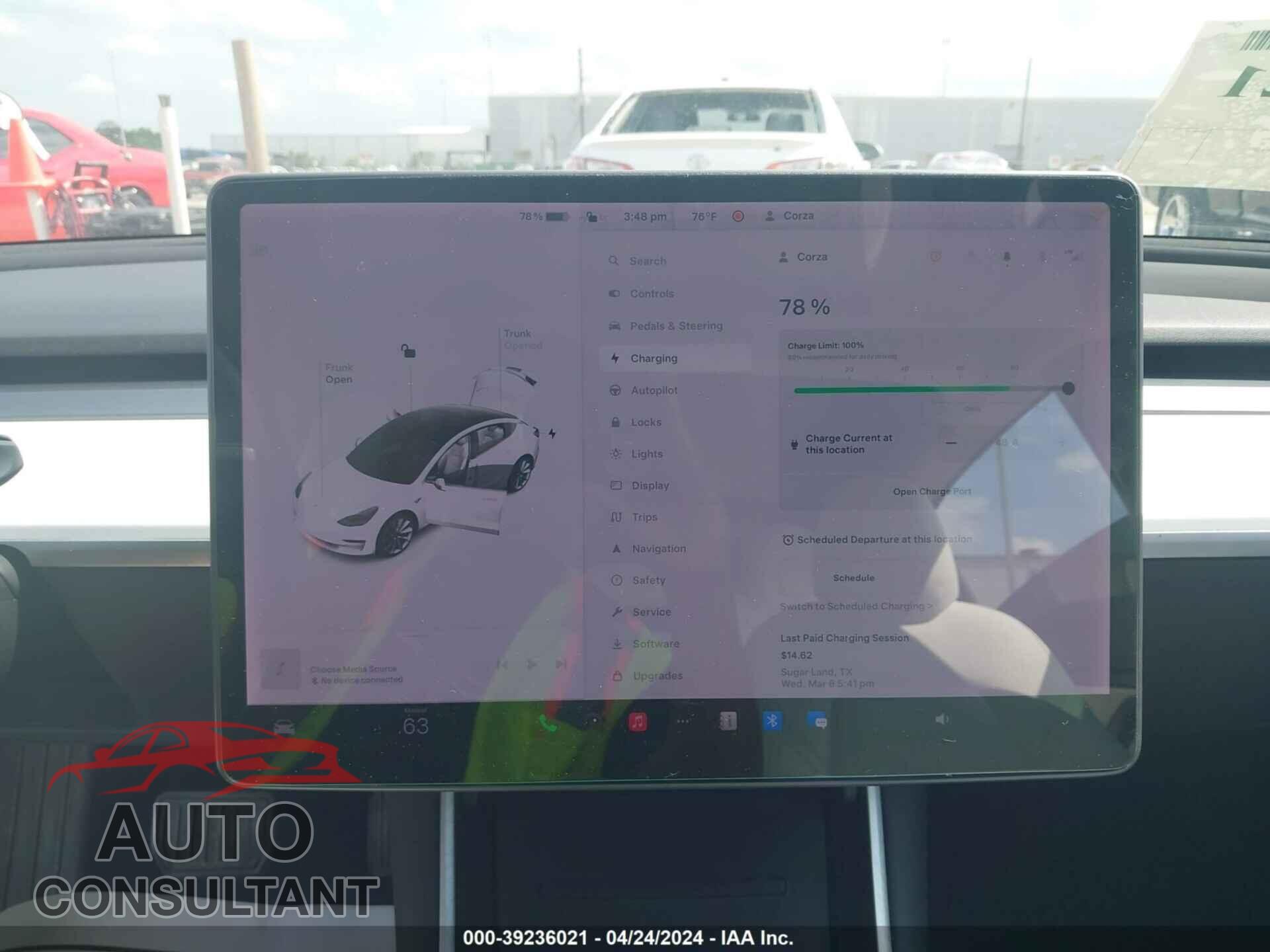 TESLA MODEL 3 2019 - 5YJ3E1EA8KF332875