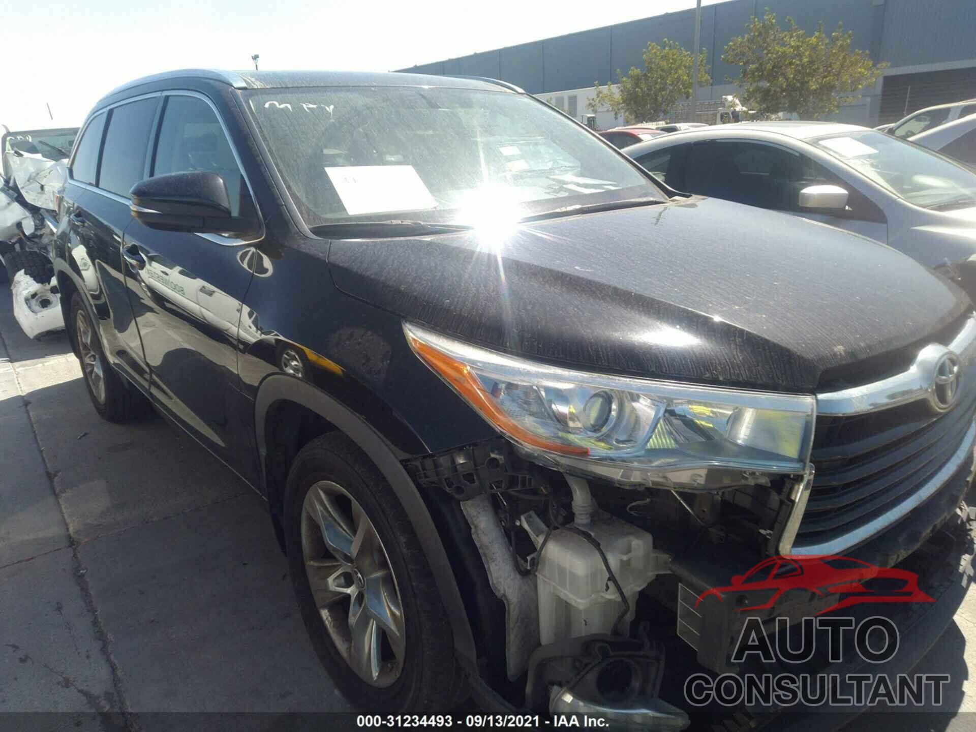 TOYOTA HIGHLANDER 2016 - 5TDDKRFH8GS241728