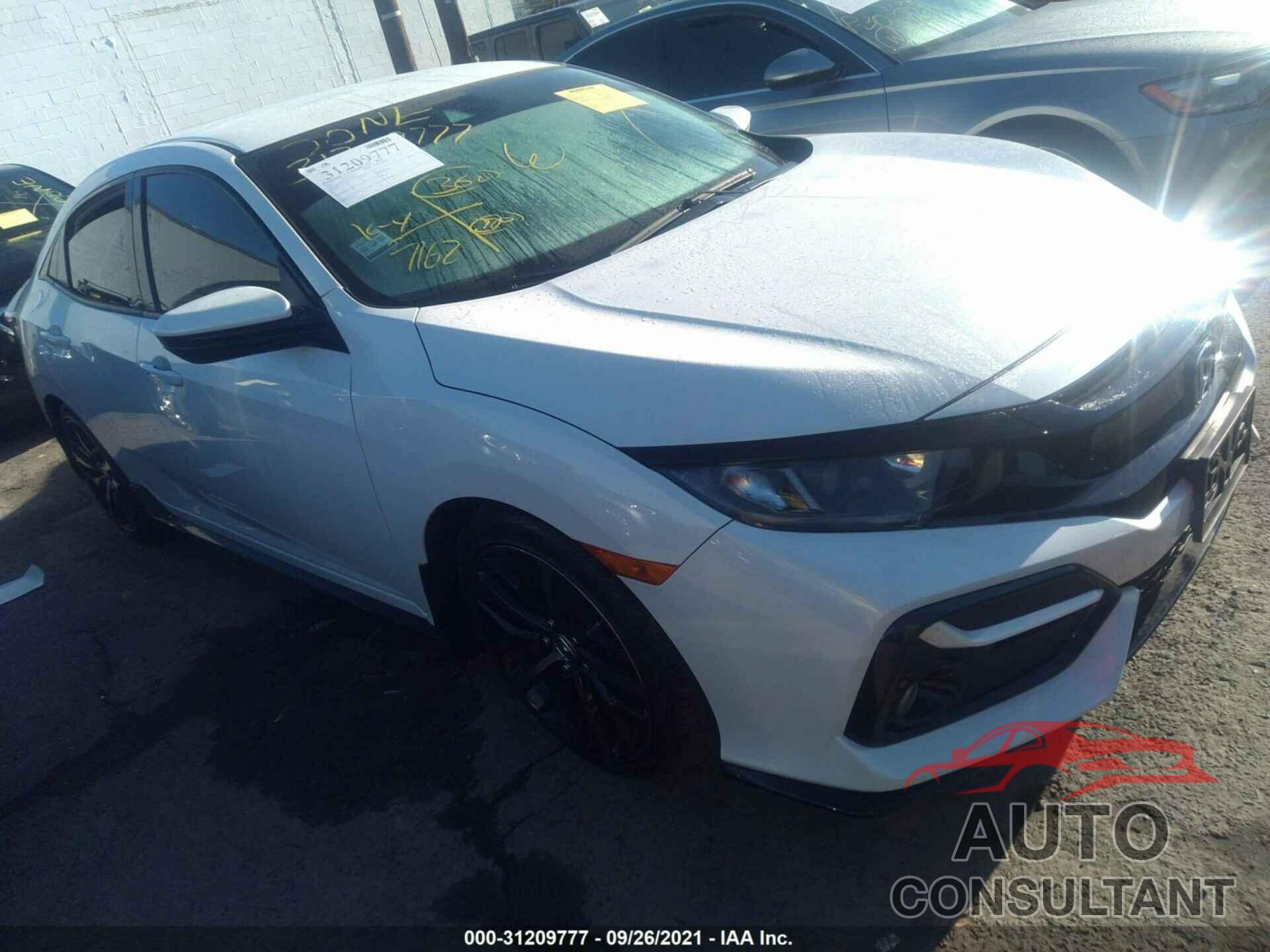 HONDA CIVIC HATCHBACK 2021 - SHHFK7H49MU404487