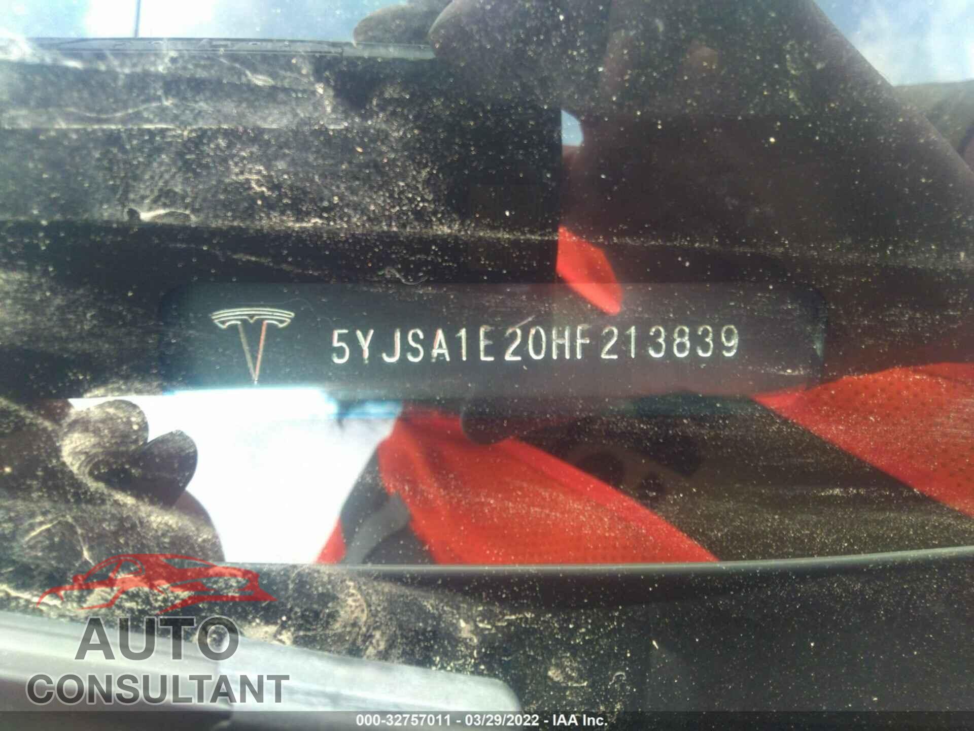 TESLA MODEL S 2017 - 5YJSA1E20HF213839