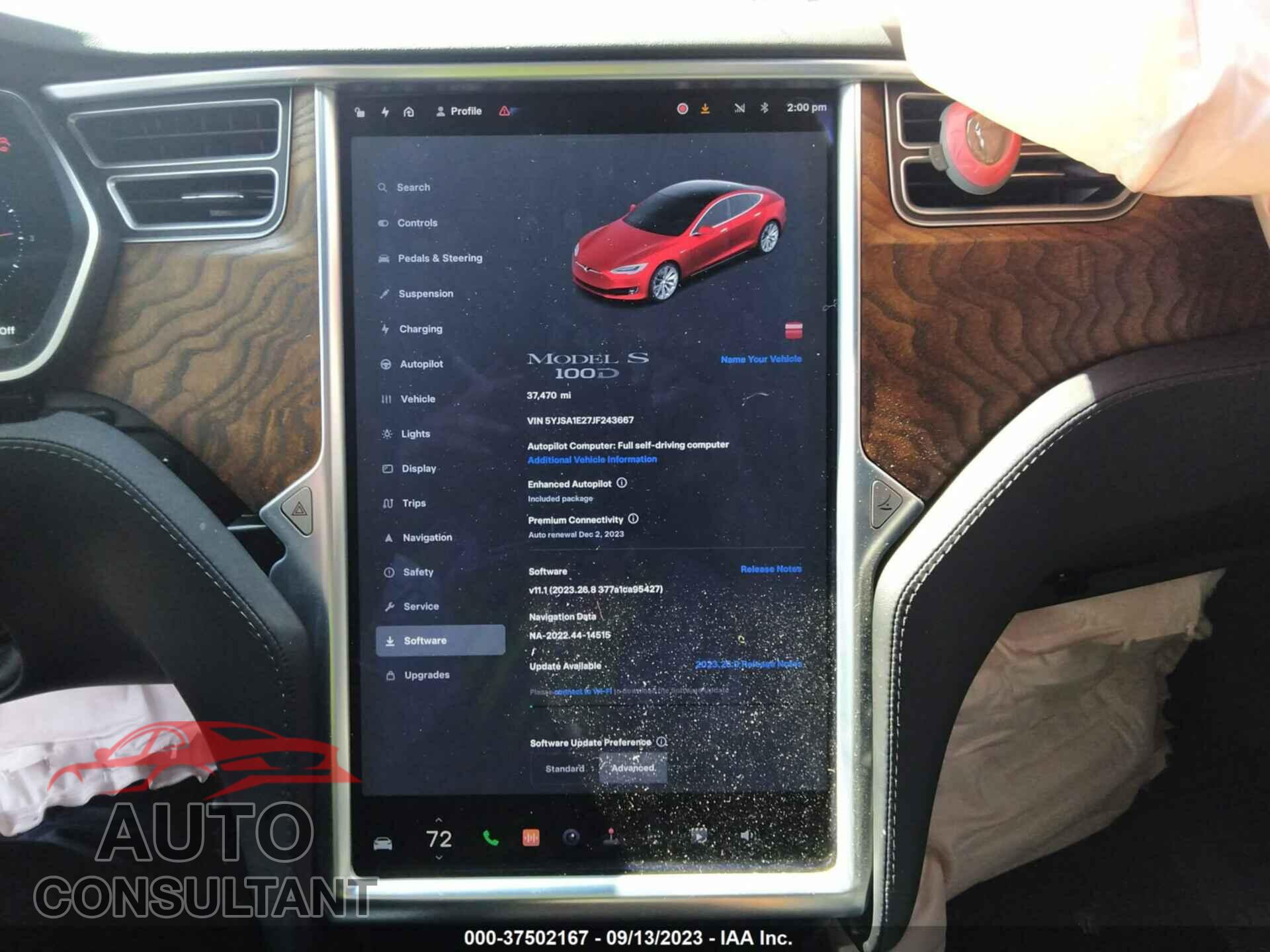 TESLA MODEL S 2018 - 5YJSA1E27JF243667
