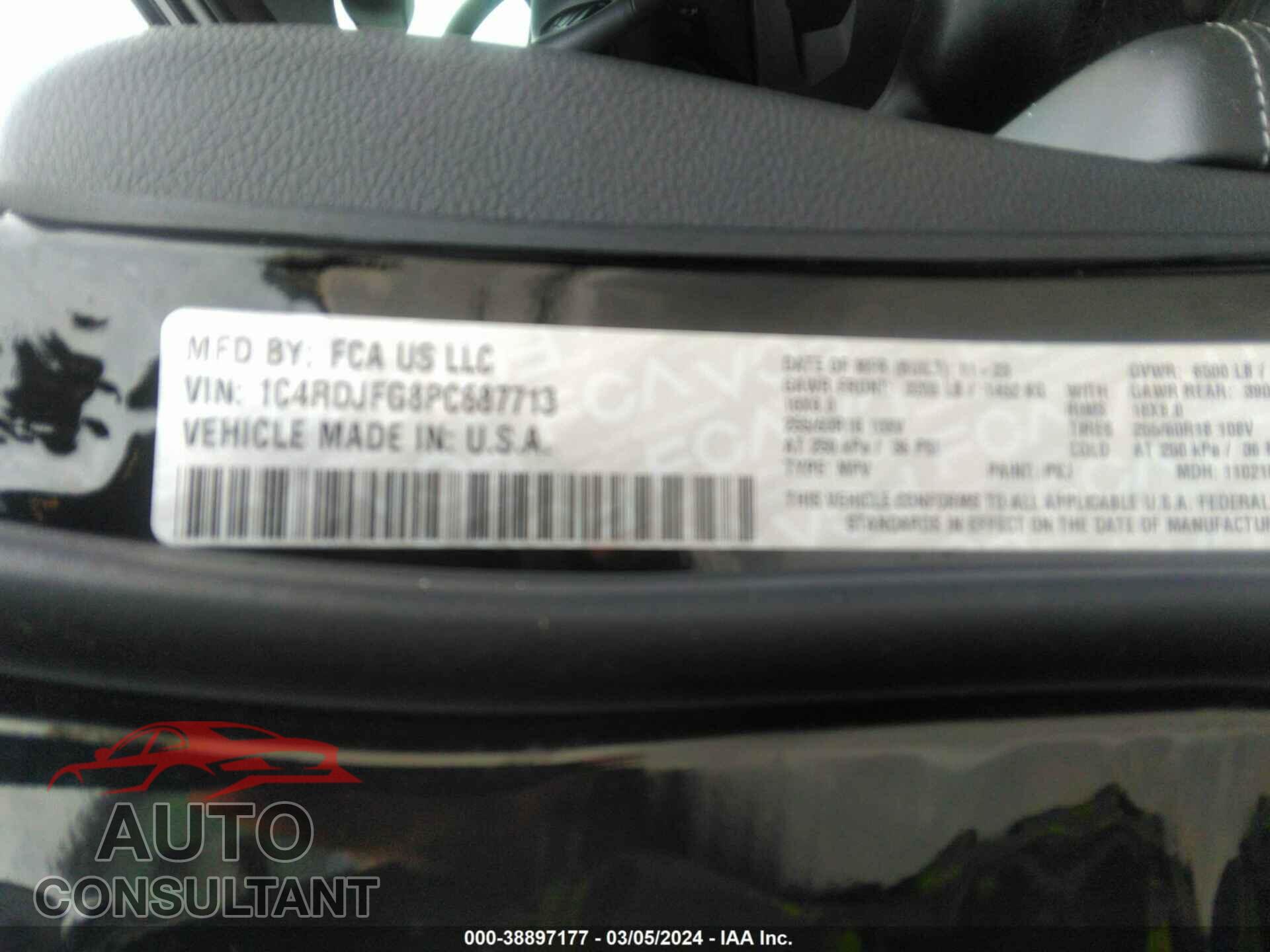 DODGE DURANGO 2023 - 1C4RDJFG8PC687713