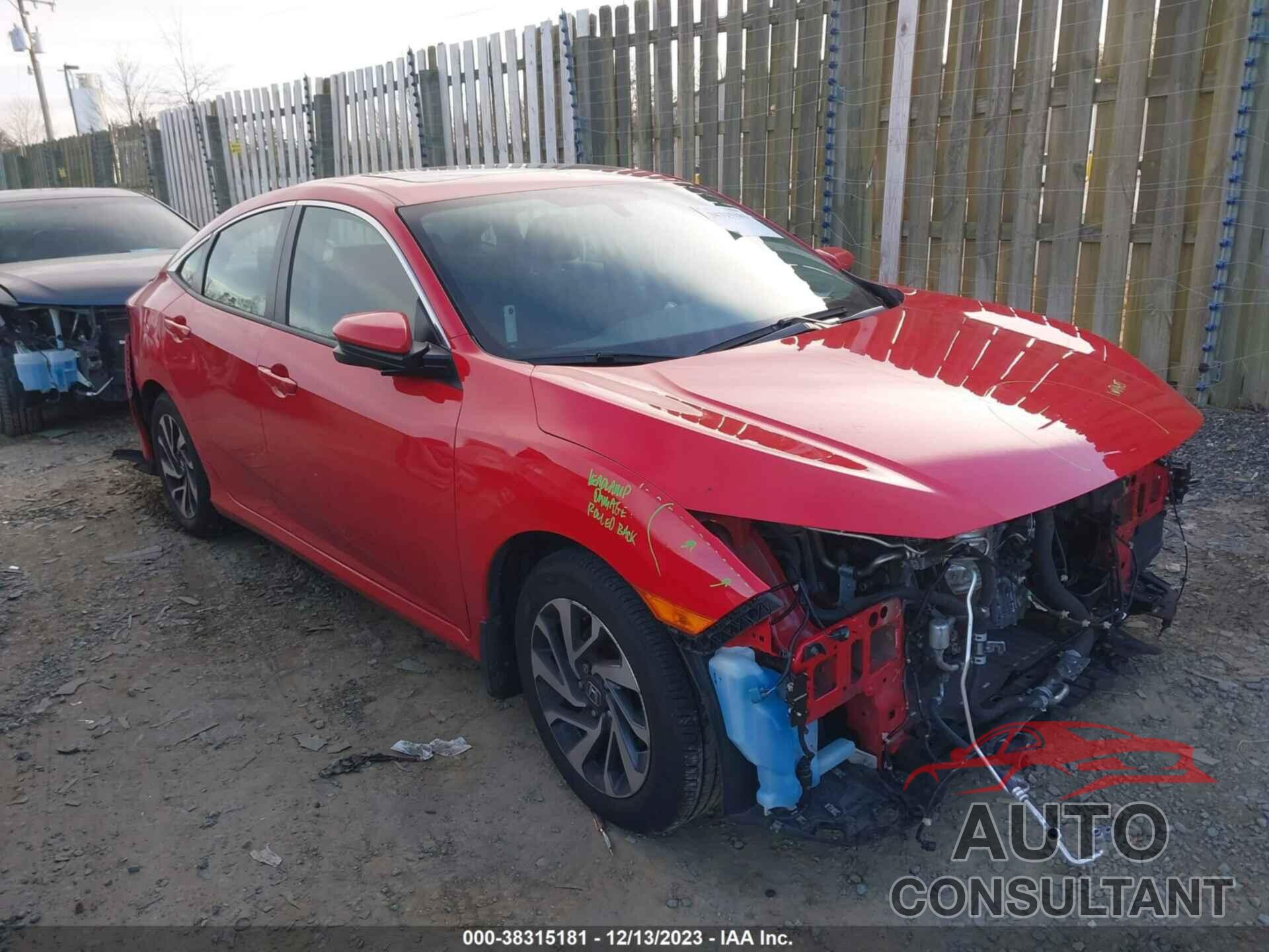 HONDA CIVIC 2018 - 2HGFC2F78JH587533