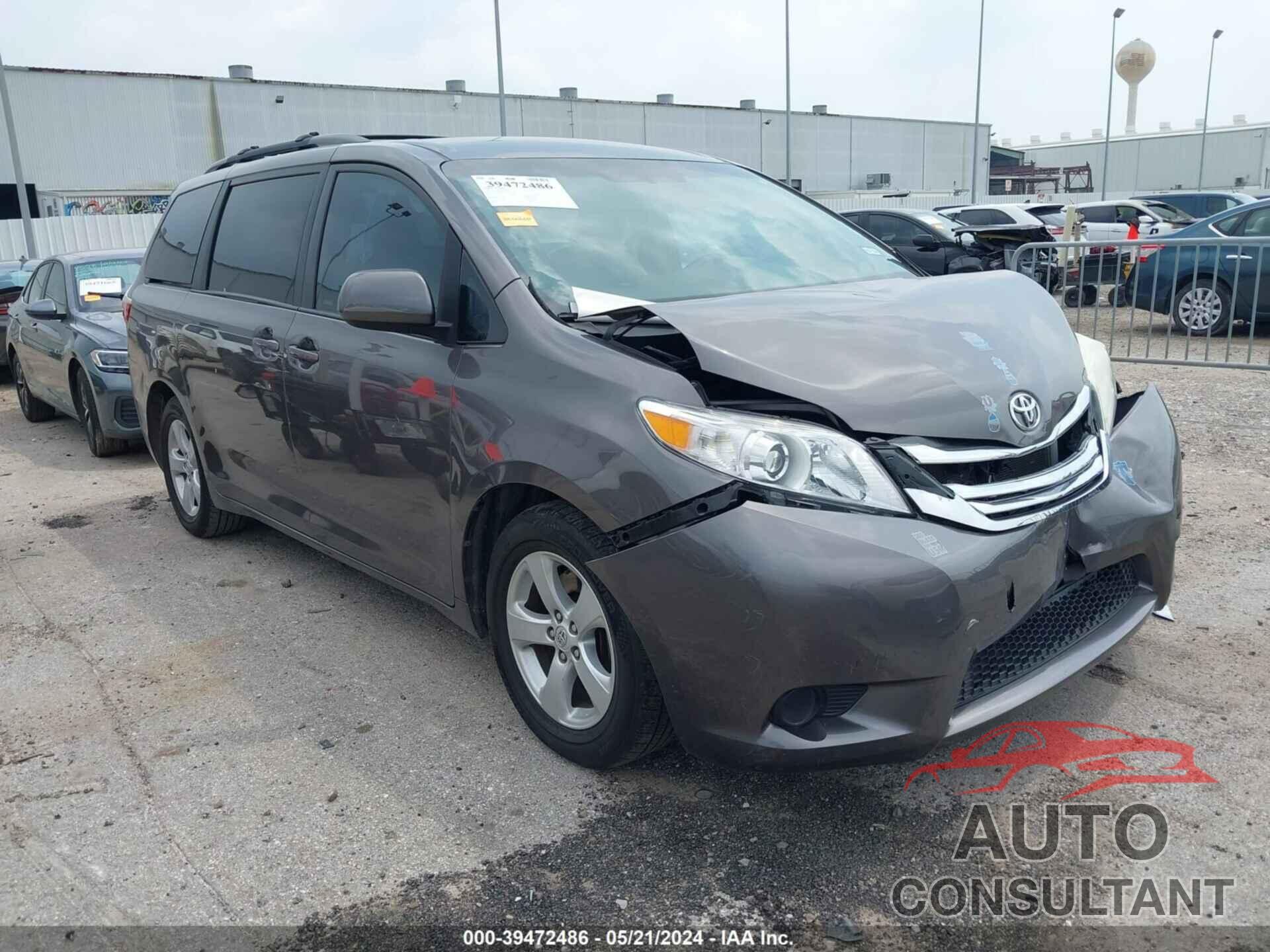 TOYOTA SIENNA 2015 - 5TDKK3DC9FS680351