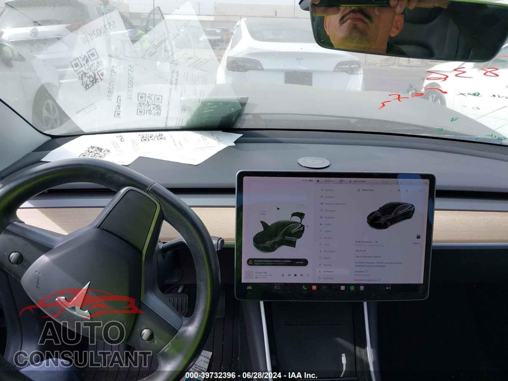 TESLA MODEL 3 2019 - 5YJ3E1EA4KF361872